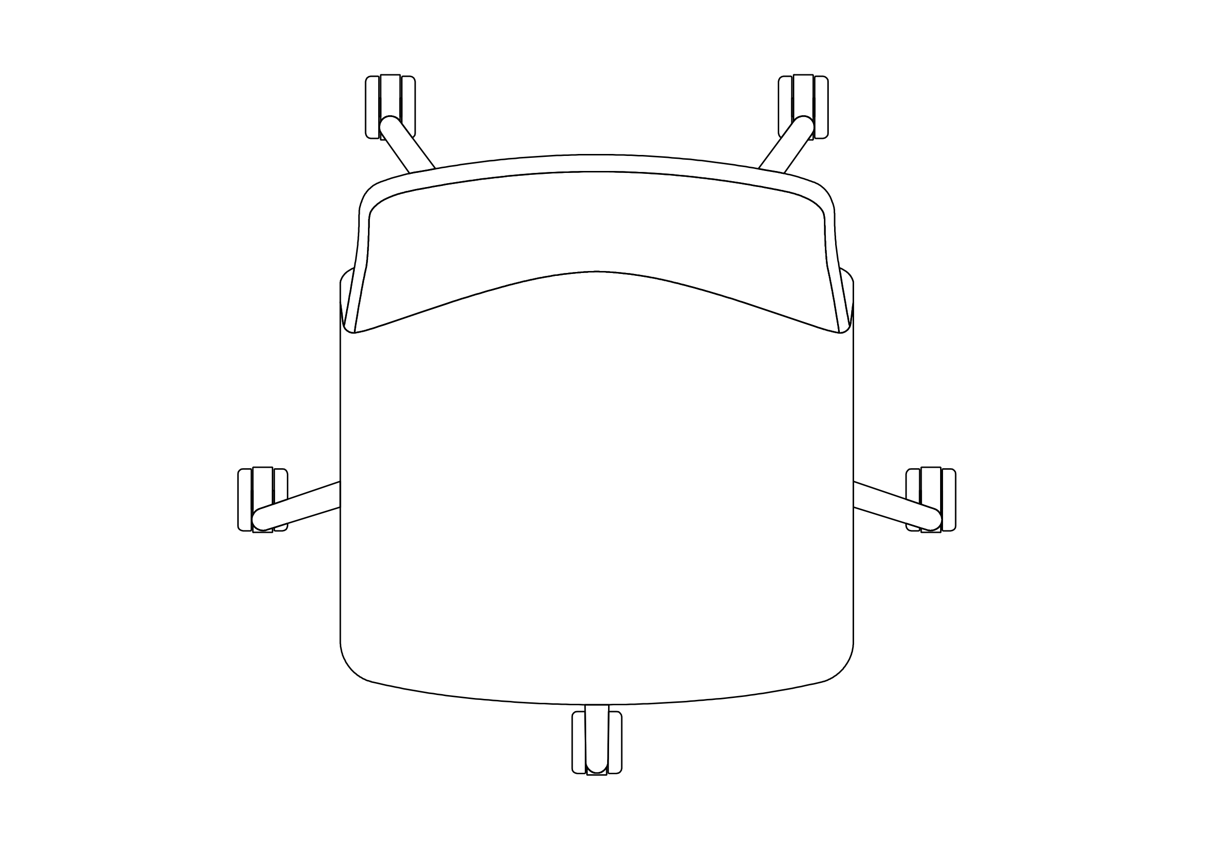 Free Office Chair top view CAD Block – DWG, DXF, PDF Format