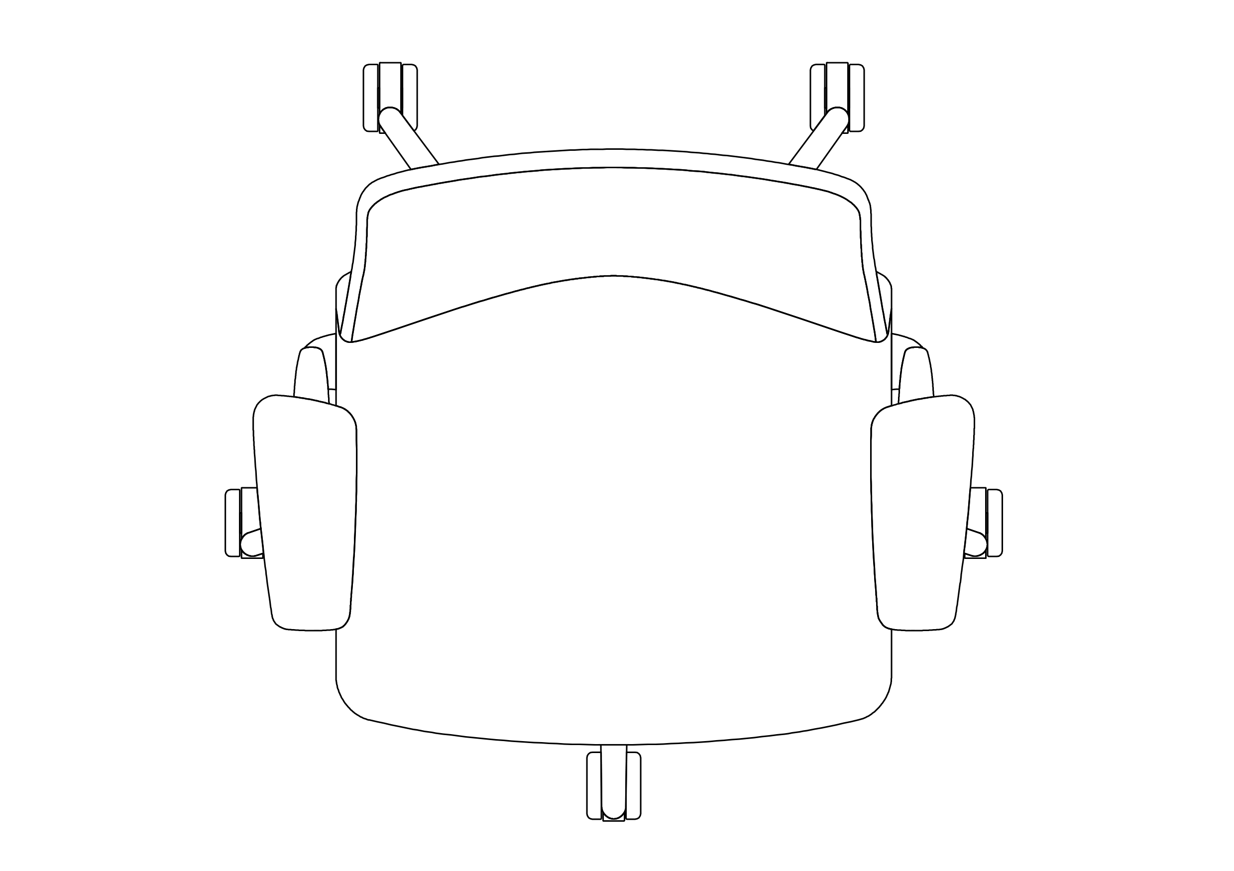 Free Office Chair top view CAD Block – DWG, DXF, PDF Format