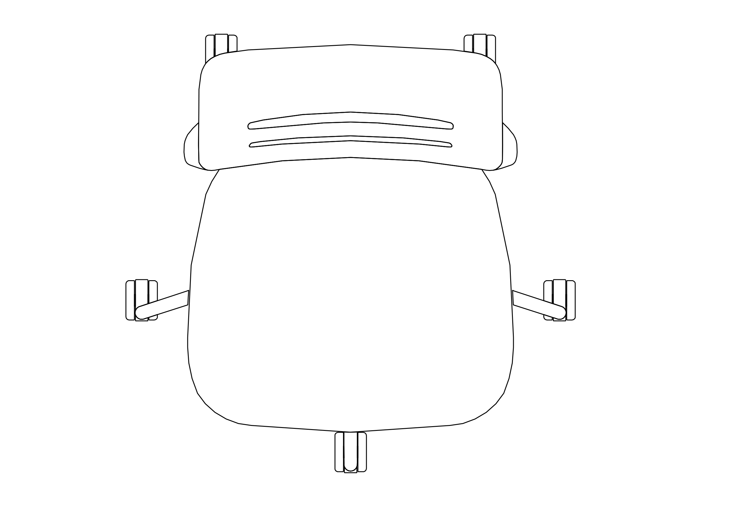 Free Office Chair top view CAD Block – DWG, DXF, PDF Format