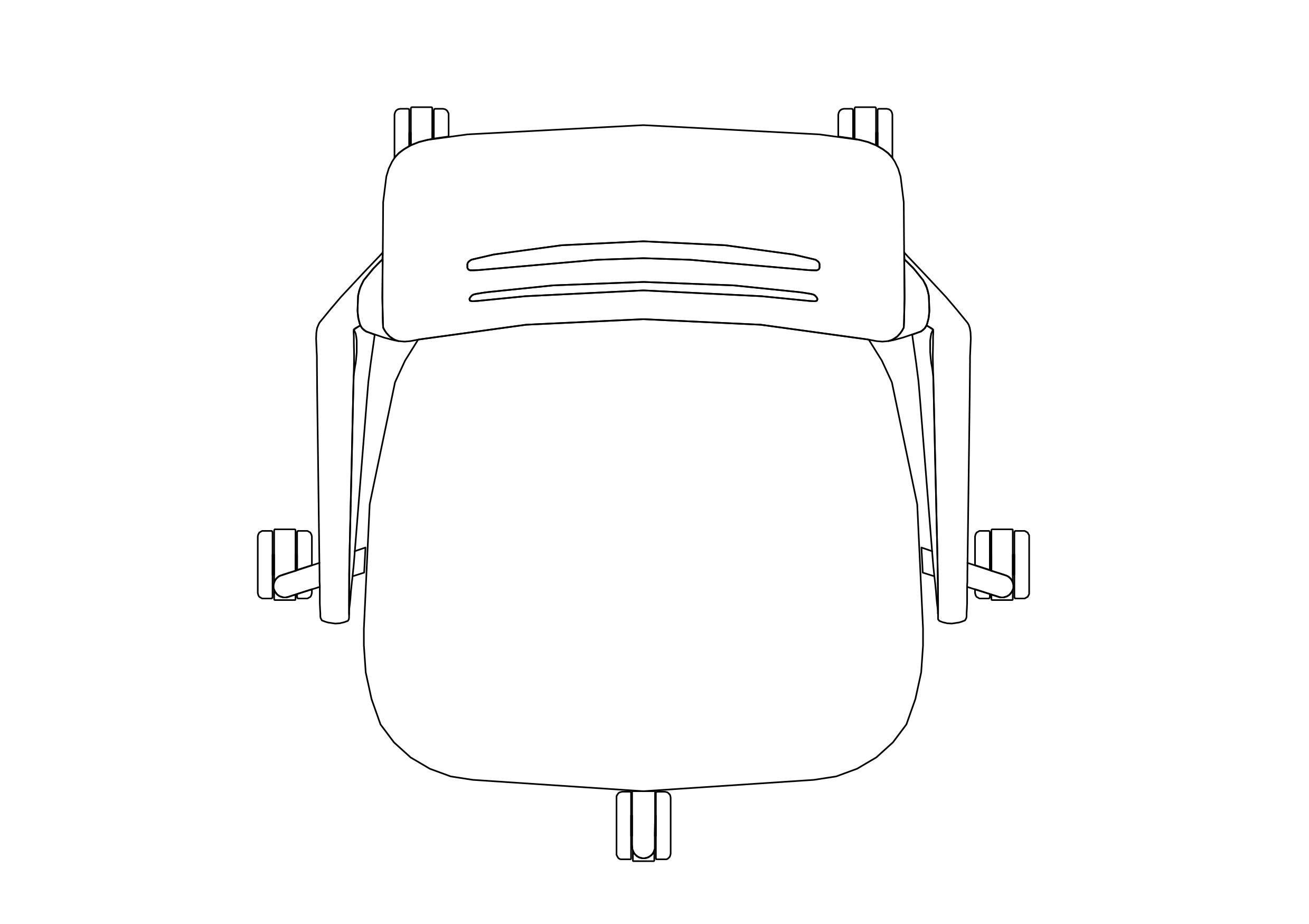 Free Office Chair top view CAD Block – DWG, DXF, PDF Format