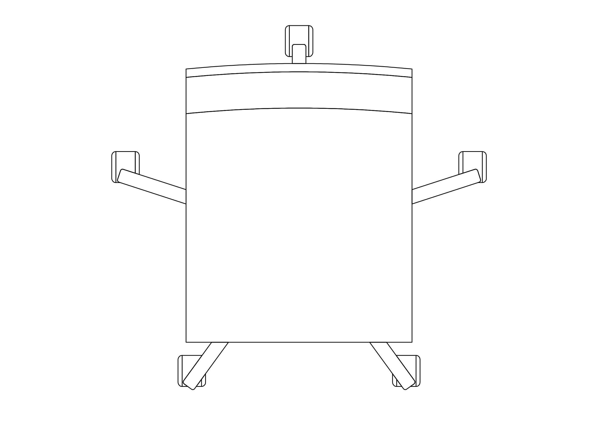 Free Office Chair top view CAD Block – DWG, DXF, PDF Format