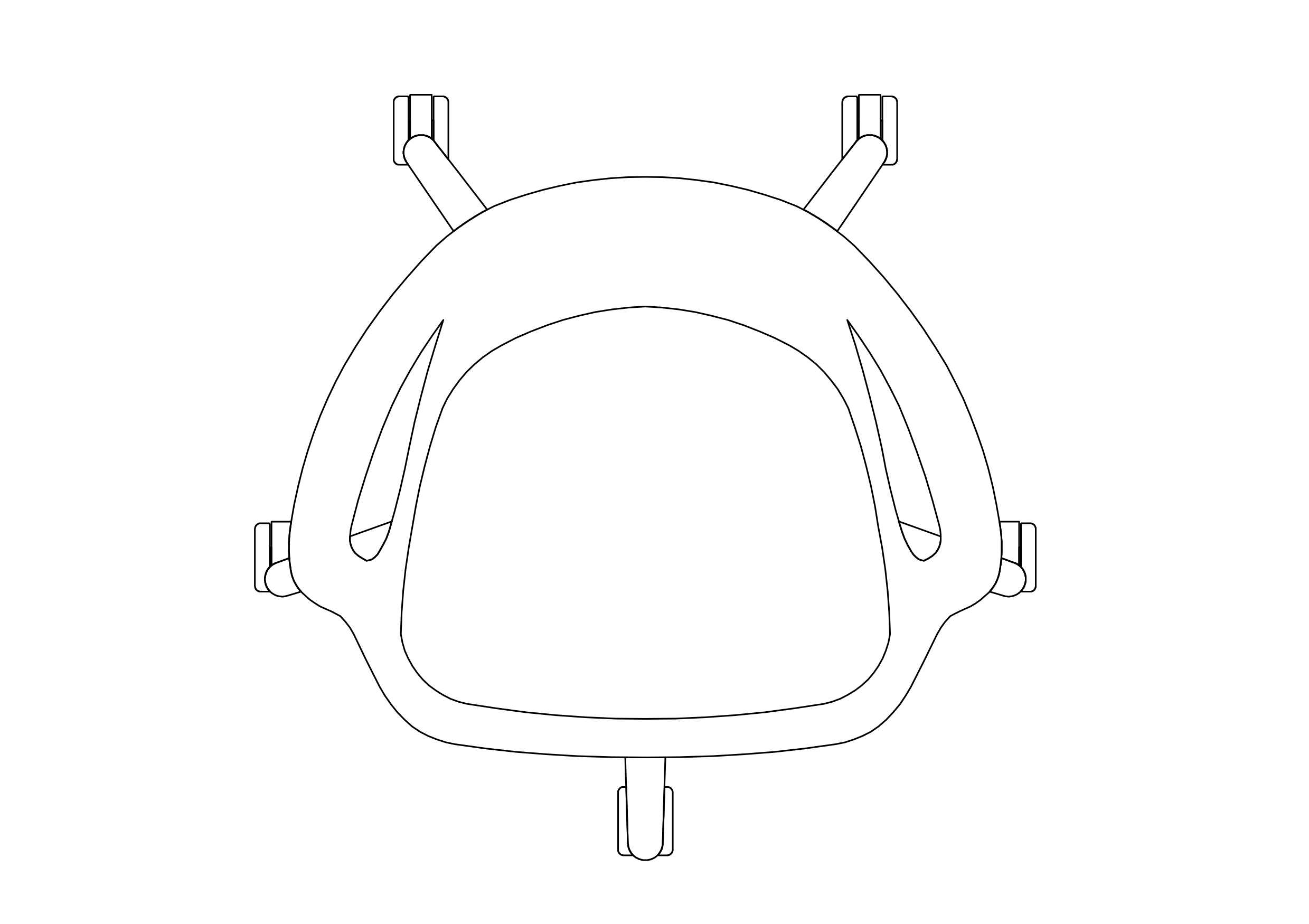 Free Office Chair top view CAD Block – DWG, DXF, PDF Format