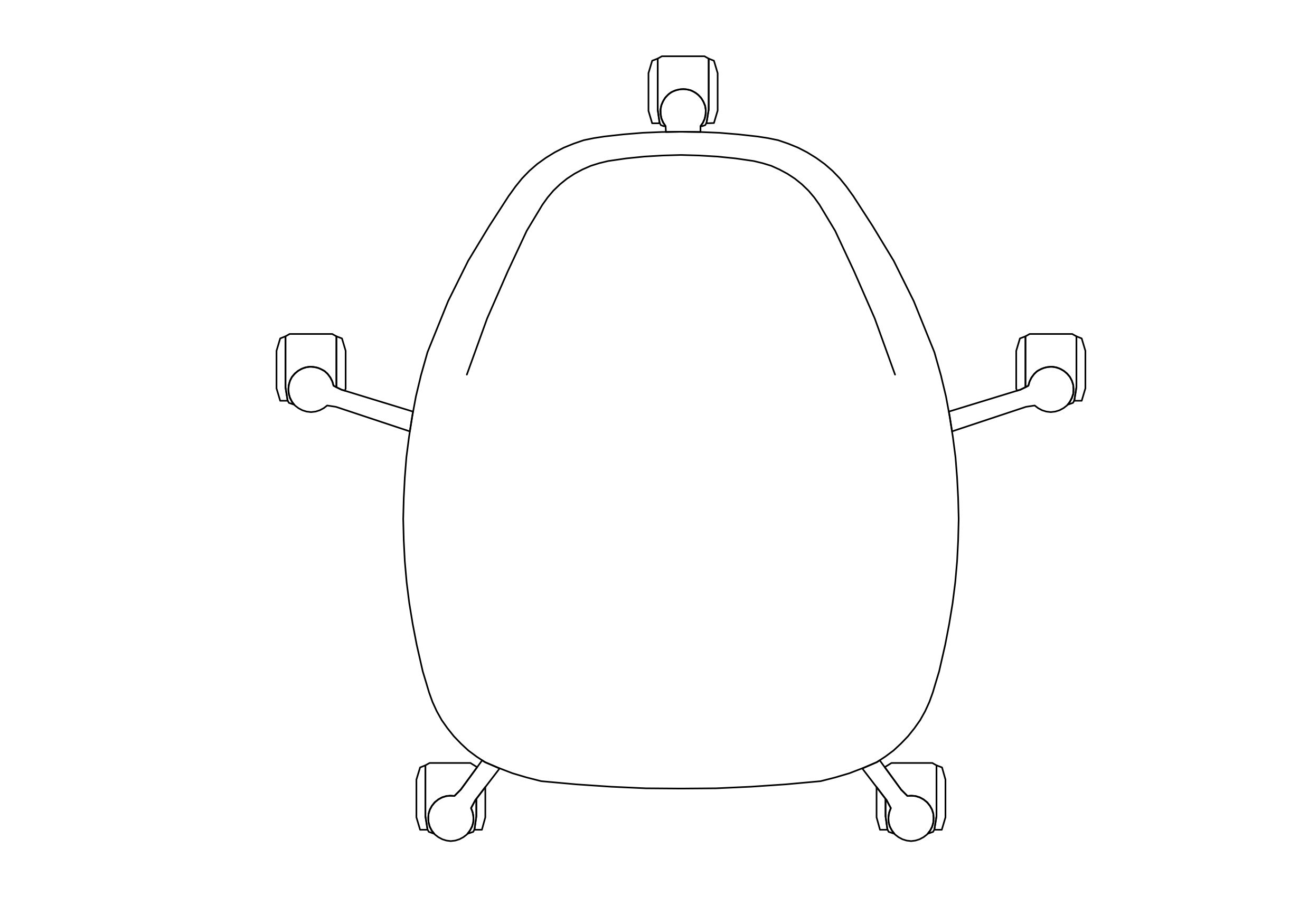 Free Office Chair top view CAD Block – DWG, DXF, PDF Format