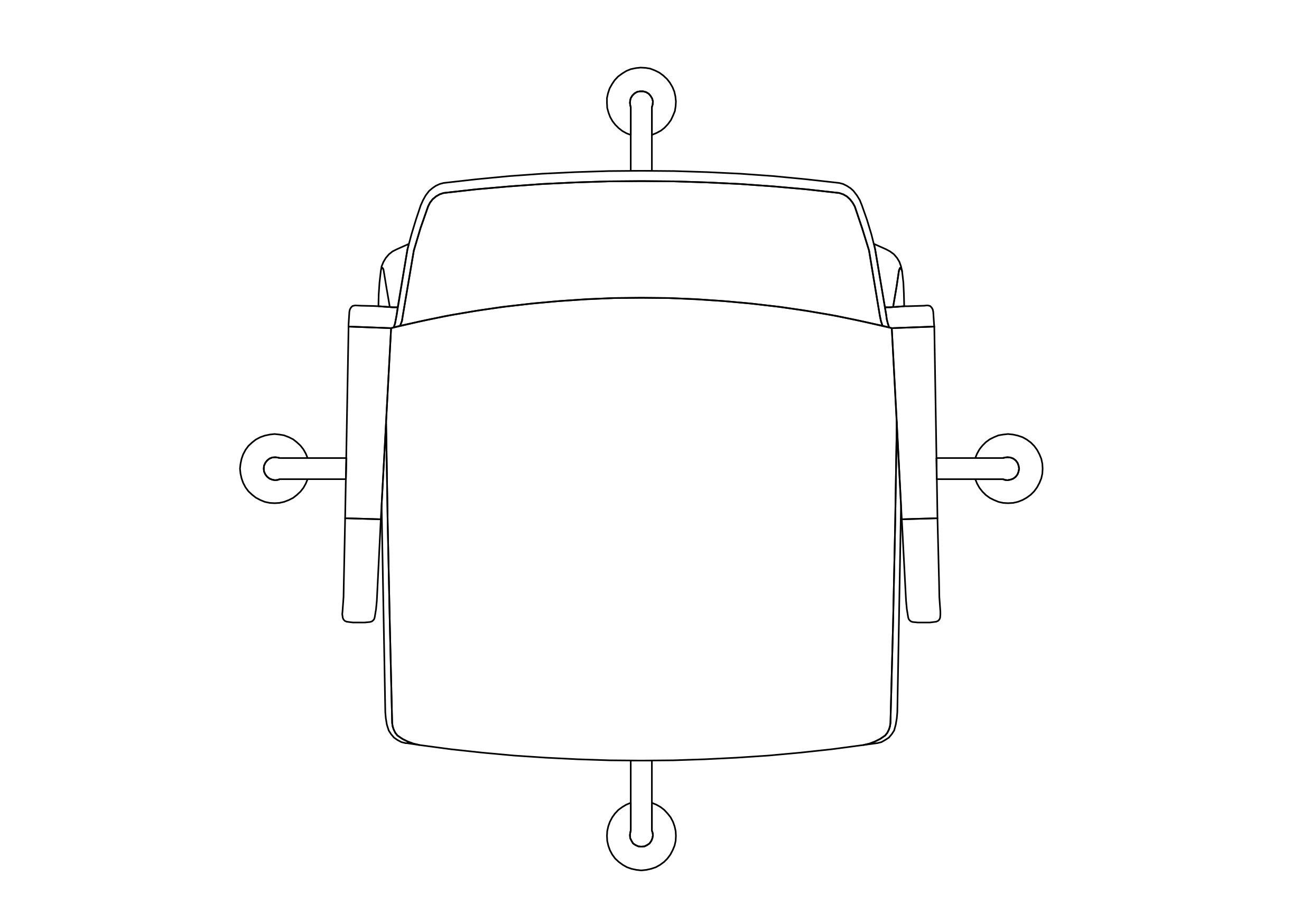 Free Office Chair top view CAD Block – DWG, DXF, PDF Format