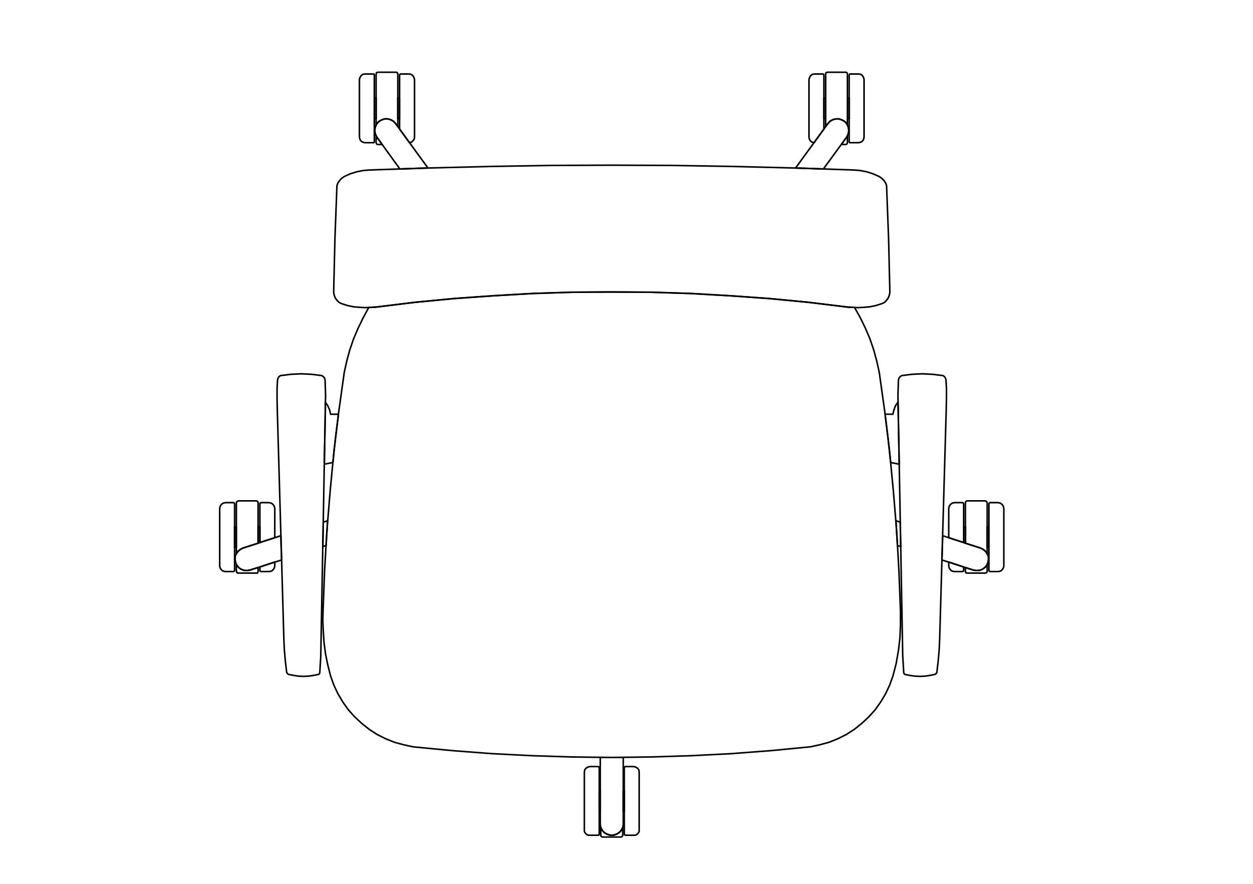 Free Office Chair top view CAD Block – DWG, DXF, PDF Format