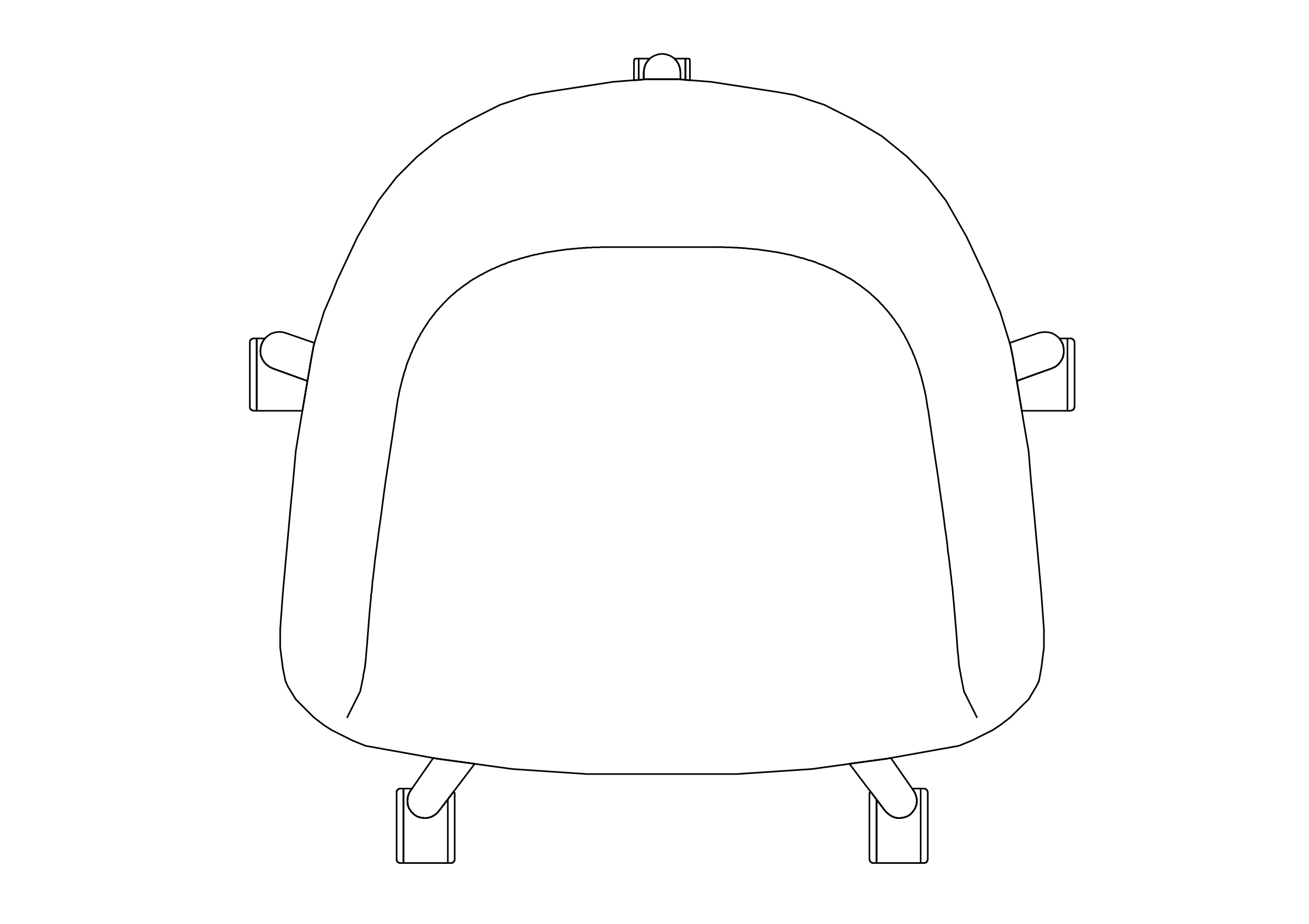 Free Office Chair top view CAD Block – DWG, DXF, PDF Format