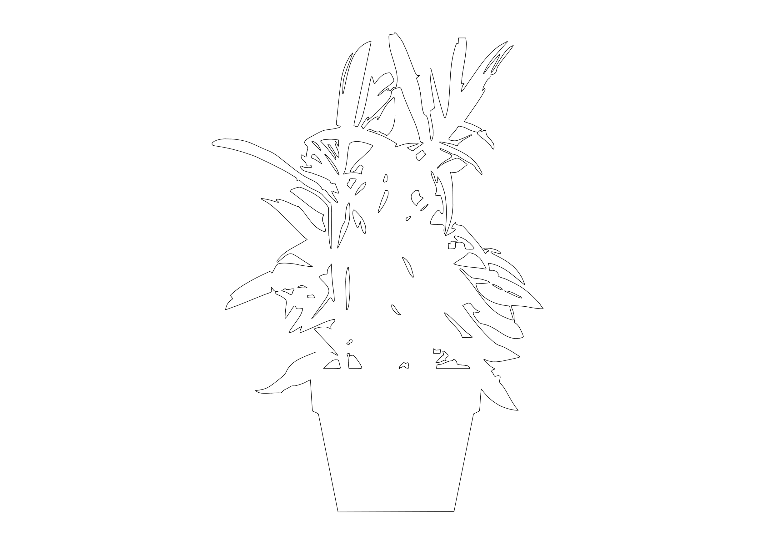 Free Plant Elevation CAD Block – DWG, DXF, PDF Format