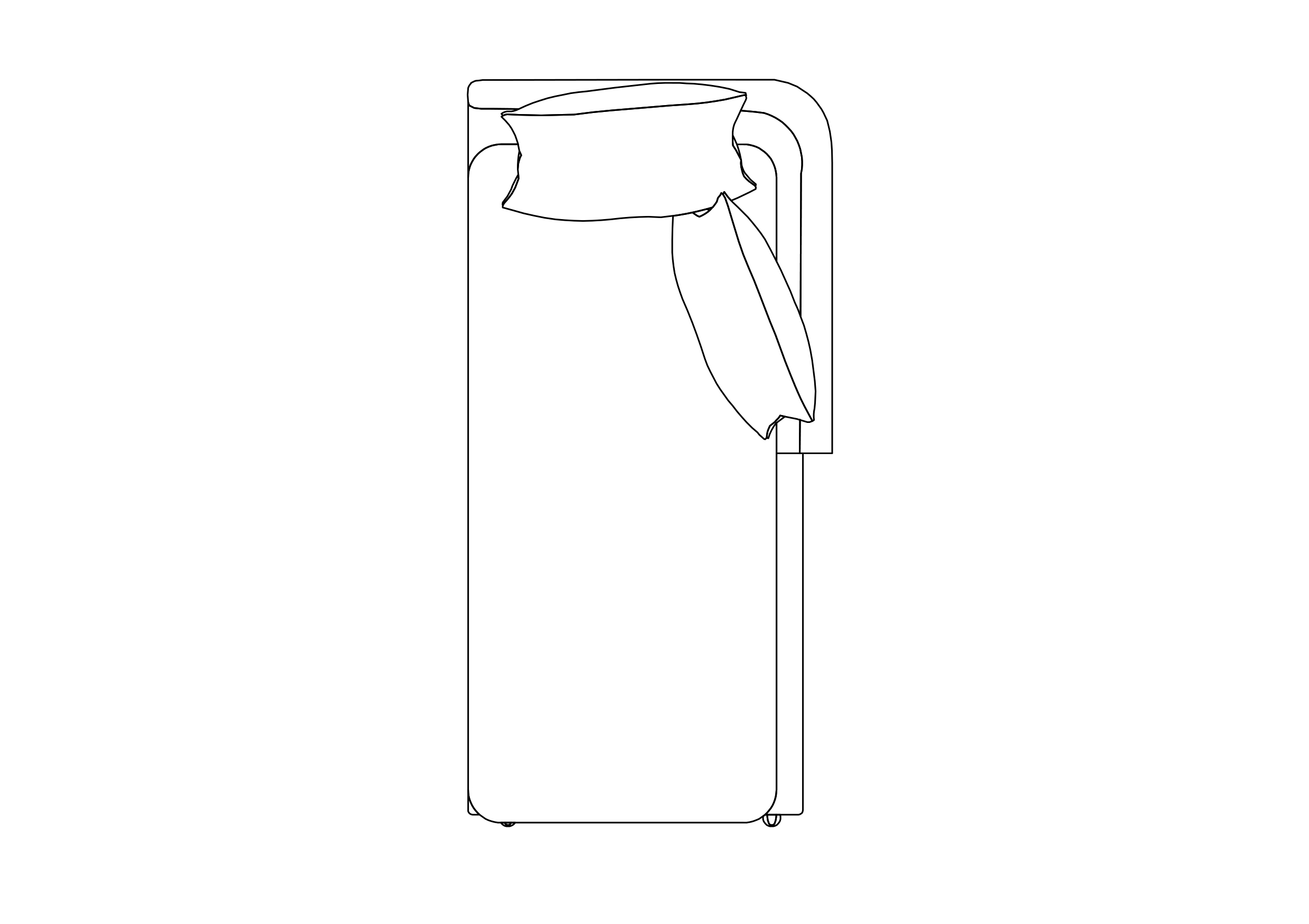 Free Sofa  top view CAD Block – DWG, DXF, PDF Format