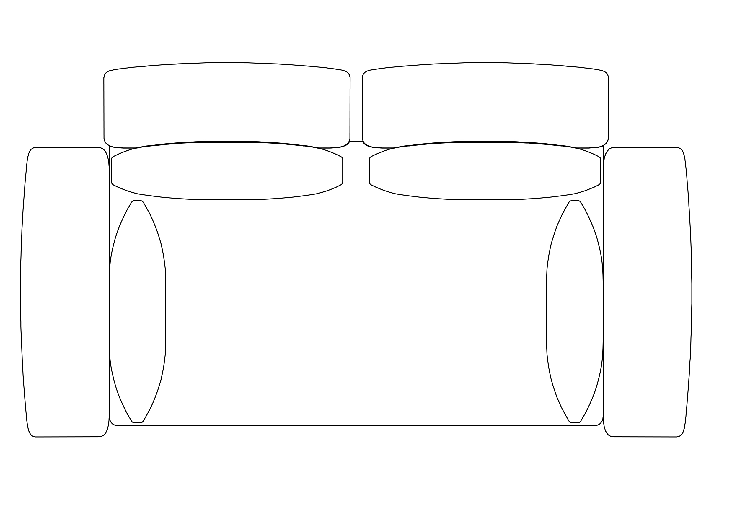 Free Sofa  top view CAD Block – DWG, DXF, PDF Format