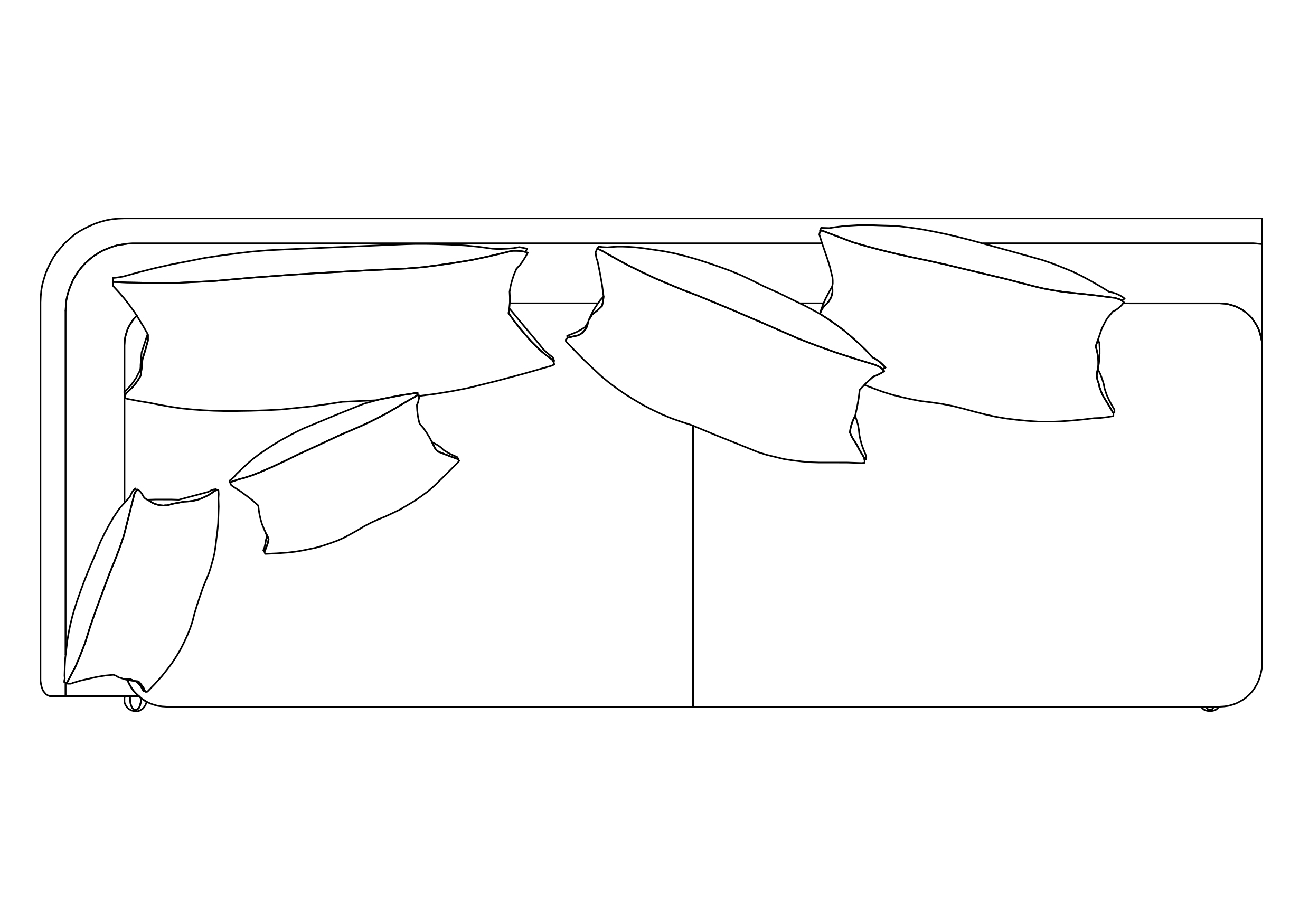 Free Sofa  top view CAD Block – DWG, DXF, PDF Format