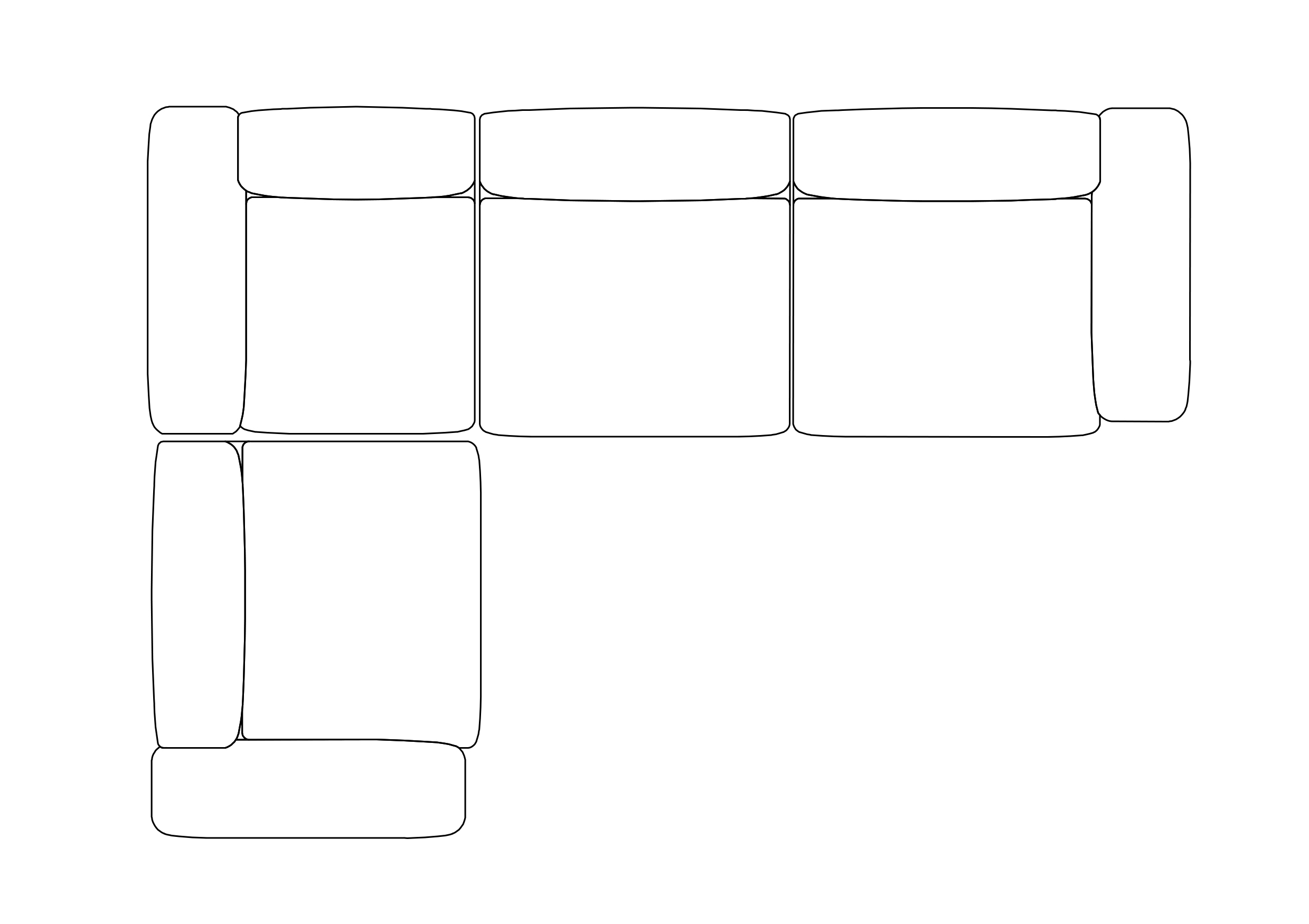 Free Sofa  top view CAD Block – DWG, DXF, PDF Format