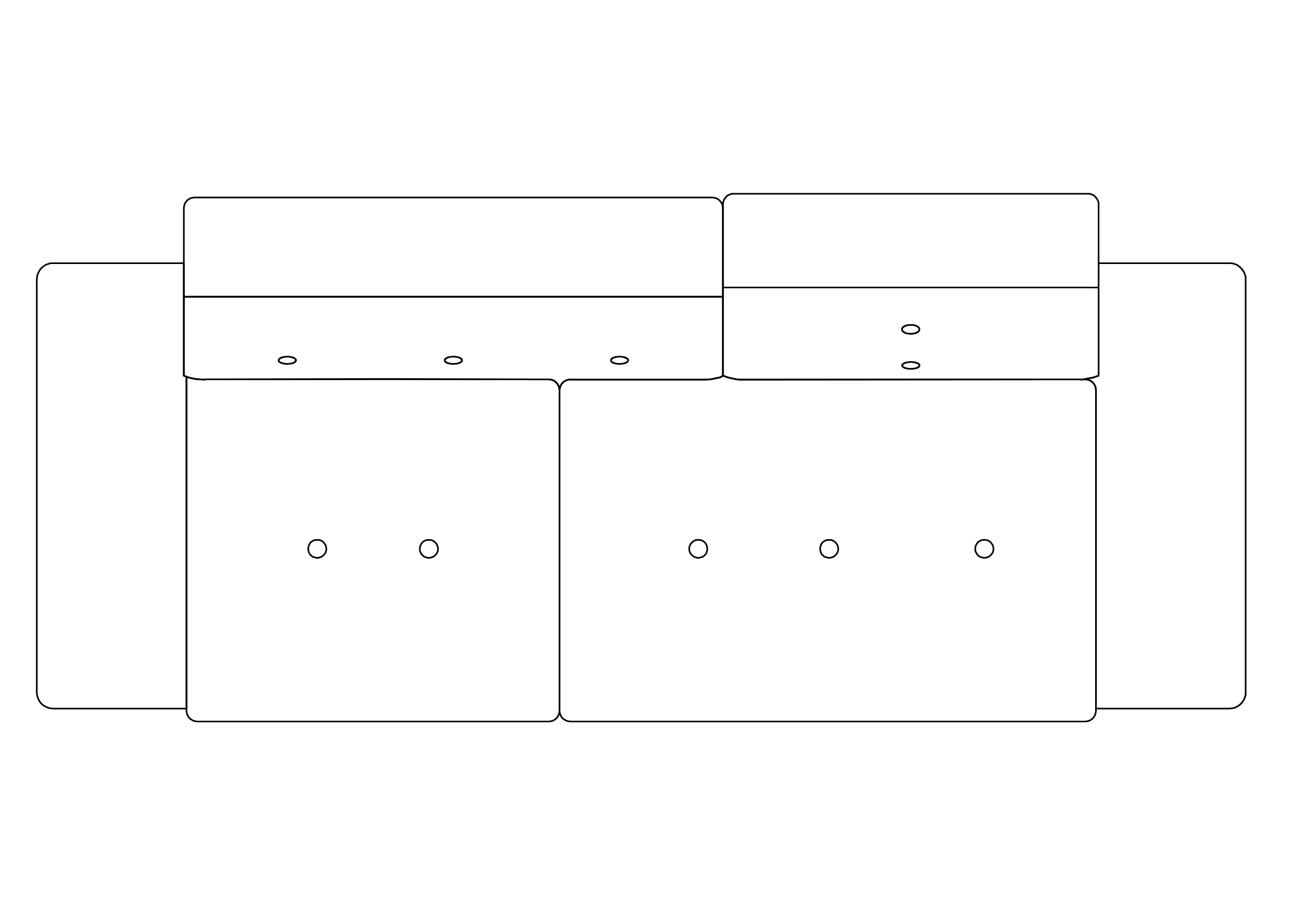Free Sofa  top view CAD Block – DWG, DXF, PDF Format