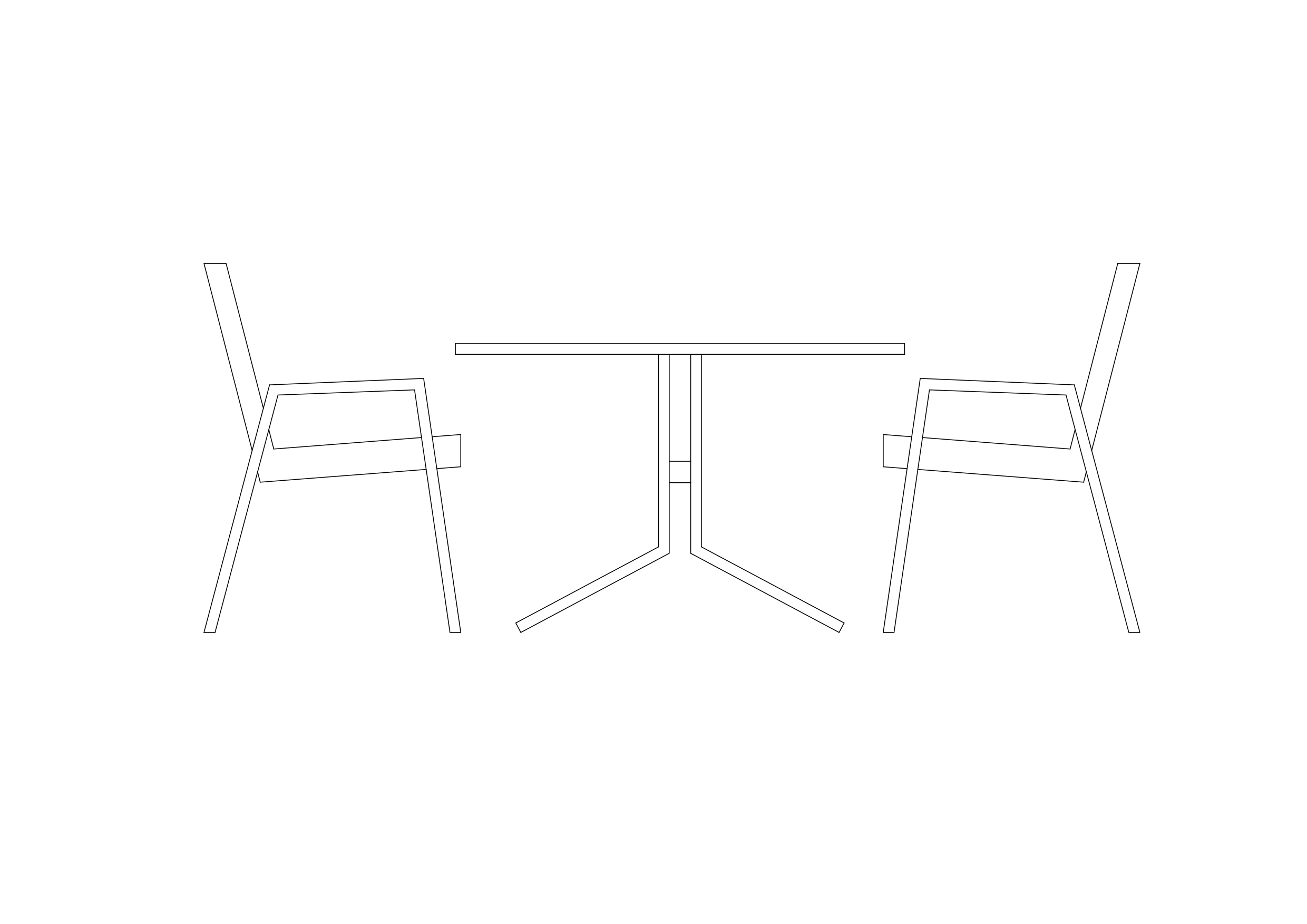 Free Chairs & table set-up elevation CAD Block – DWG, DXF, PDF Format