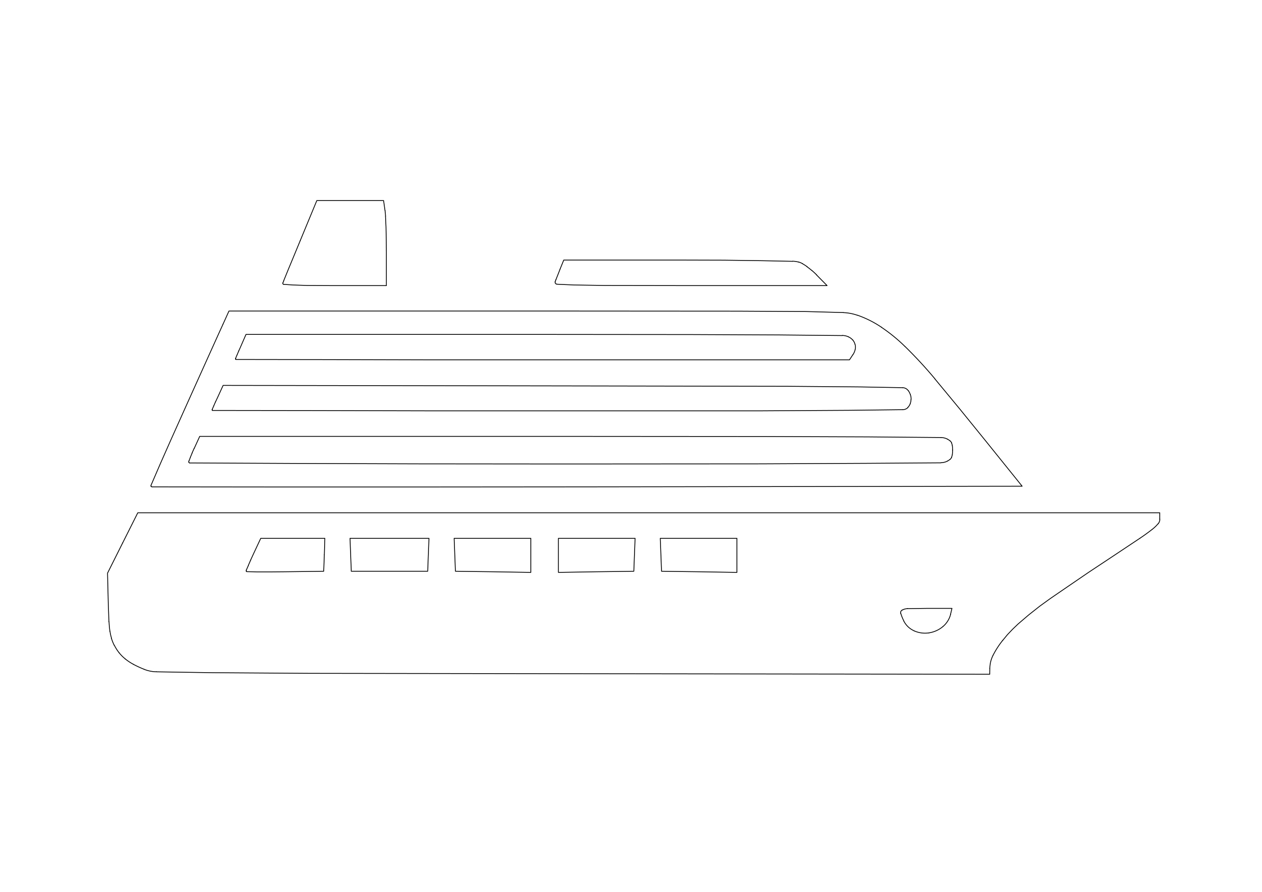 Free Cruise Ship Symbol CAD Block Icon – DWG, DXF, PDF Format