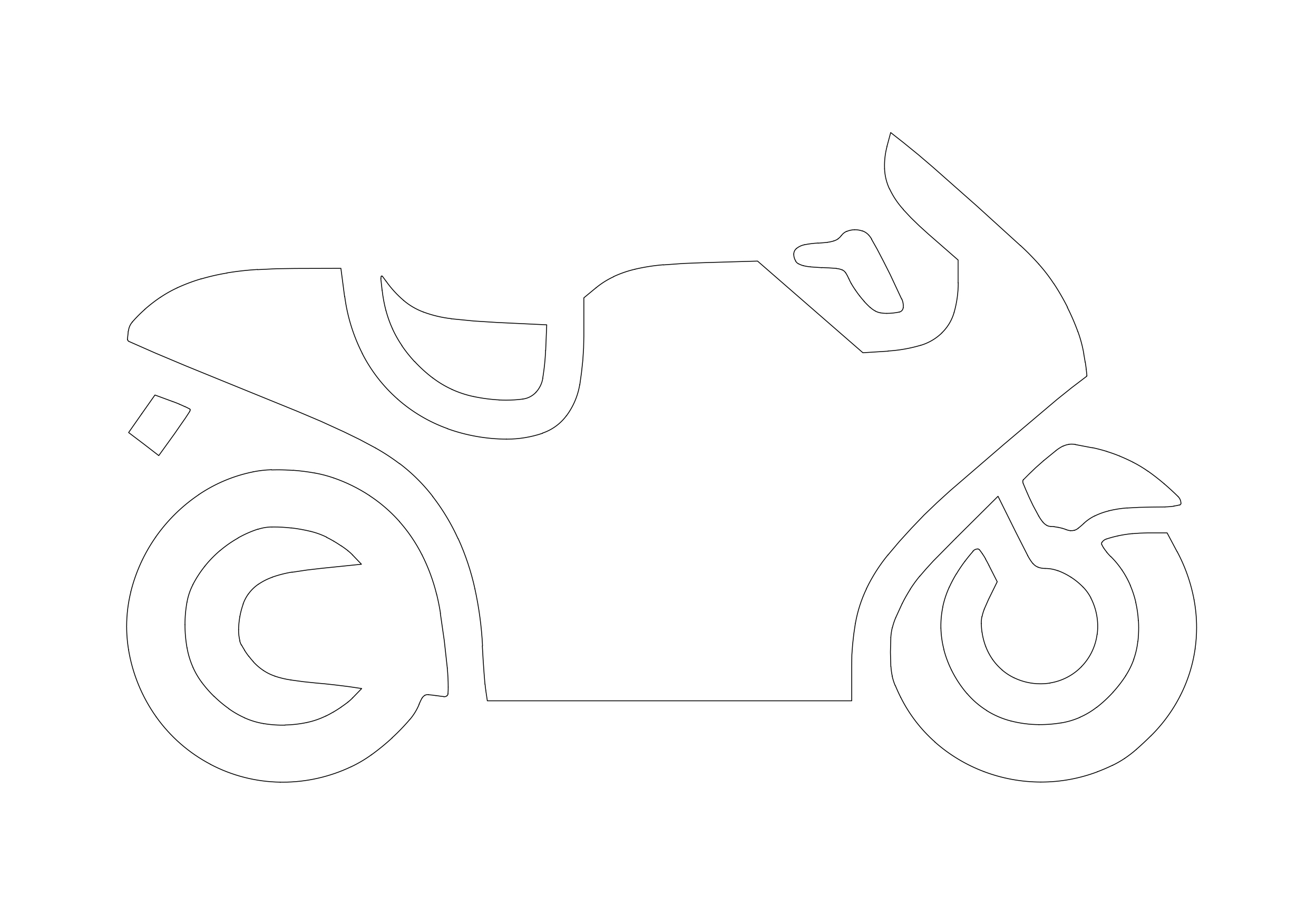 Free Bike Symbol CAD Block Icon – DWG, DXF, PDF Format