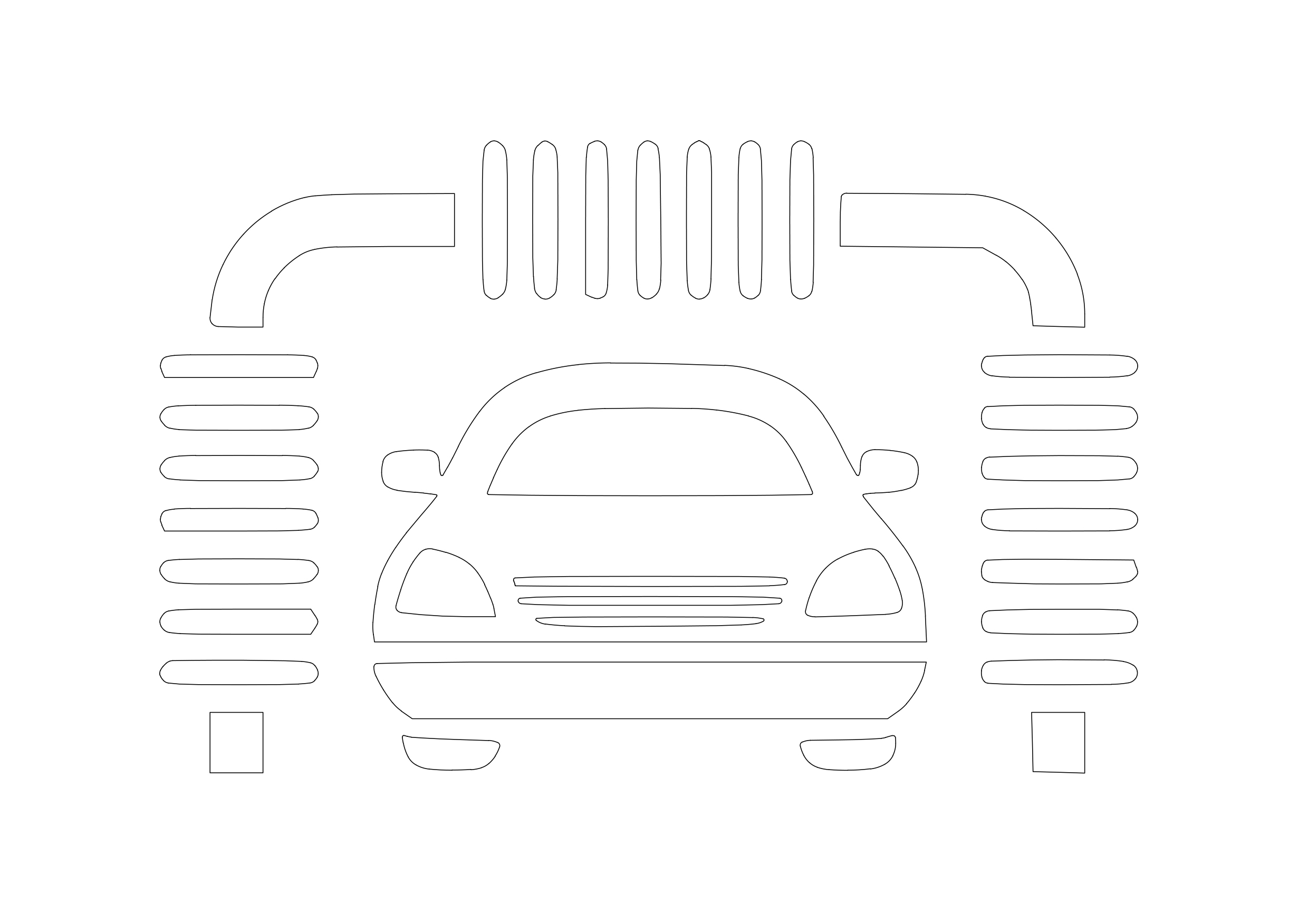 Free Car Wash Symbol CAD Block Icon – DWG, DXF, PDF Format