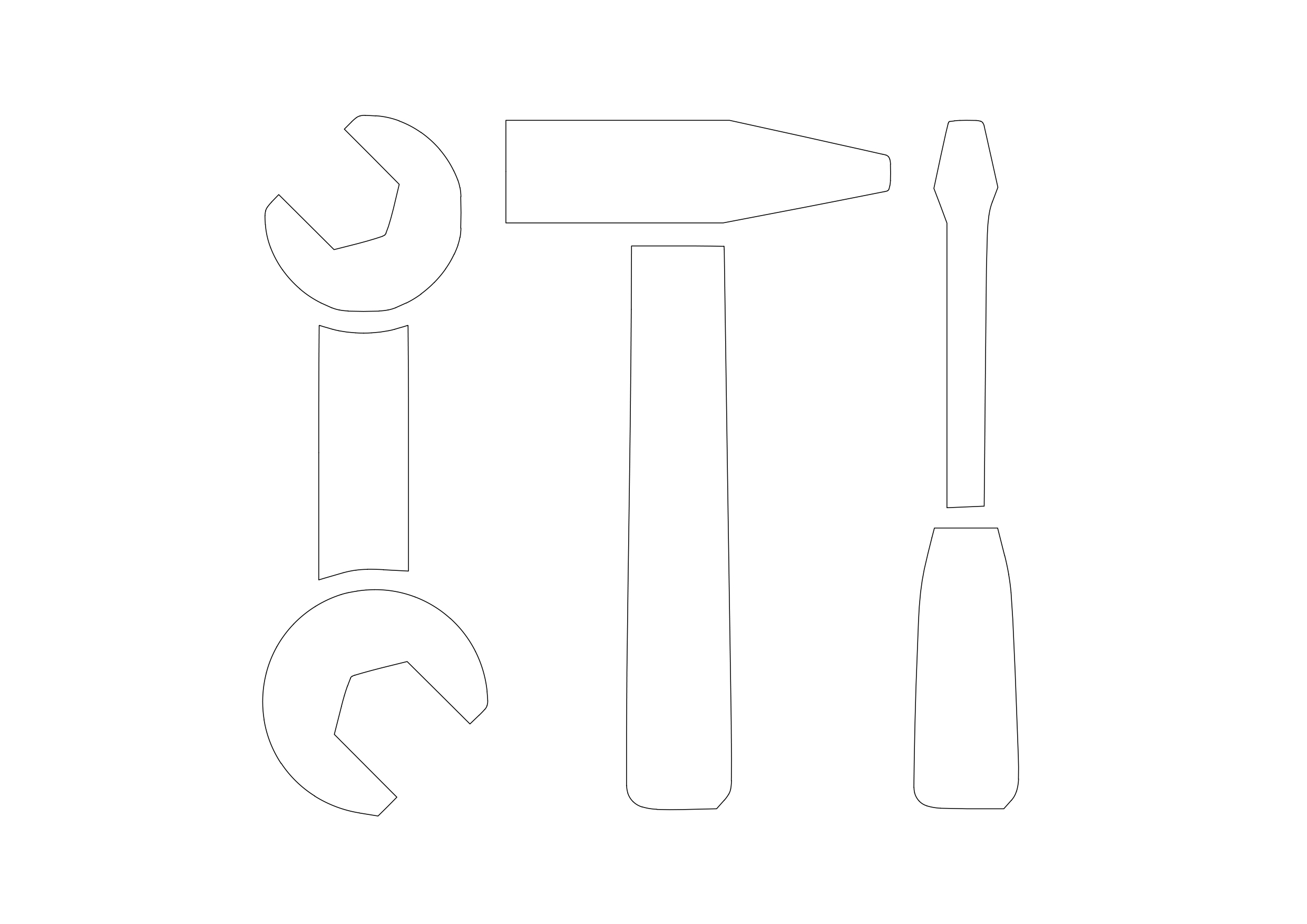 Free Tools Symbol CAD Block Icon – DWG, DXF, PDF Format