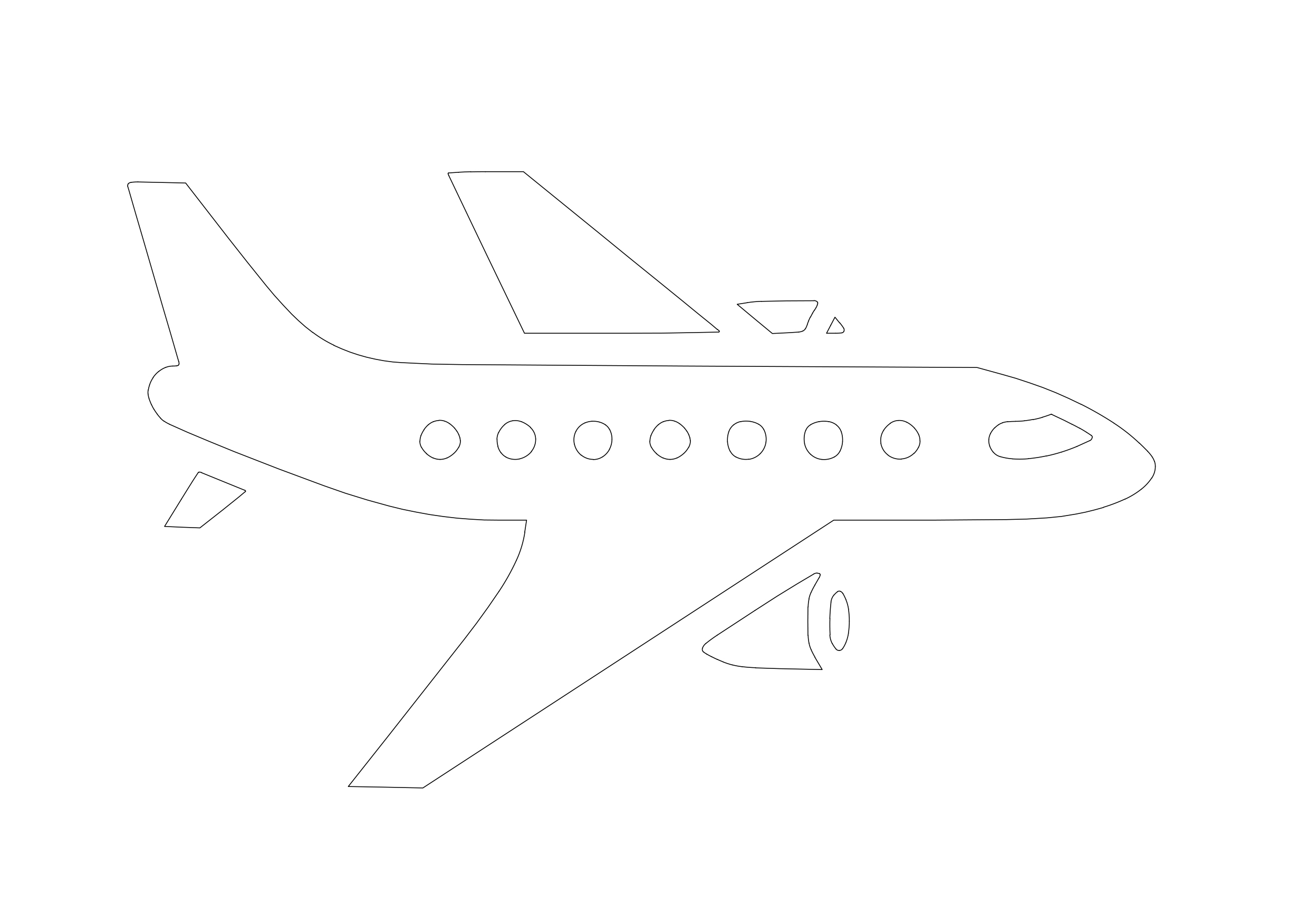Free Airplane Symbol CAD Block Icon – DWG, DXF, PDF Format