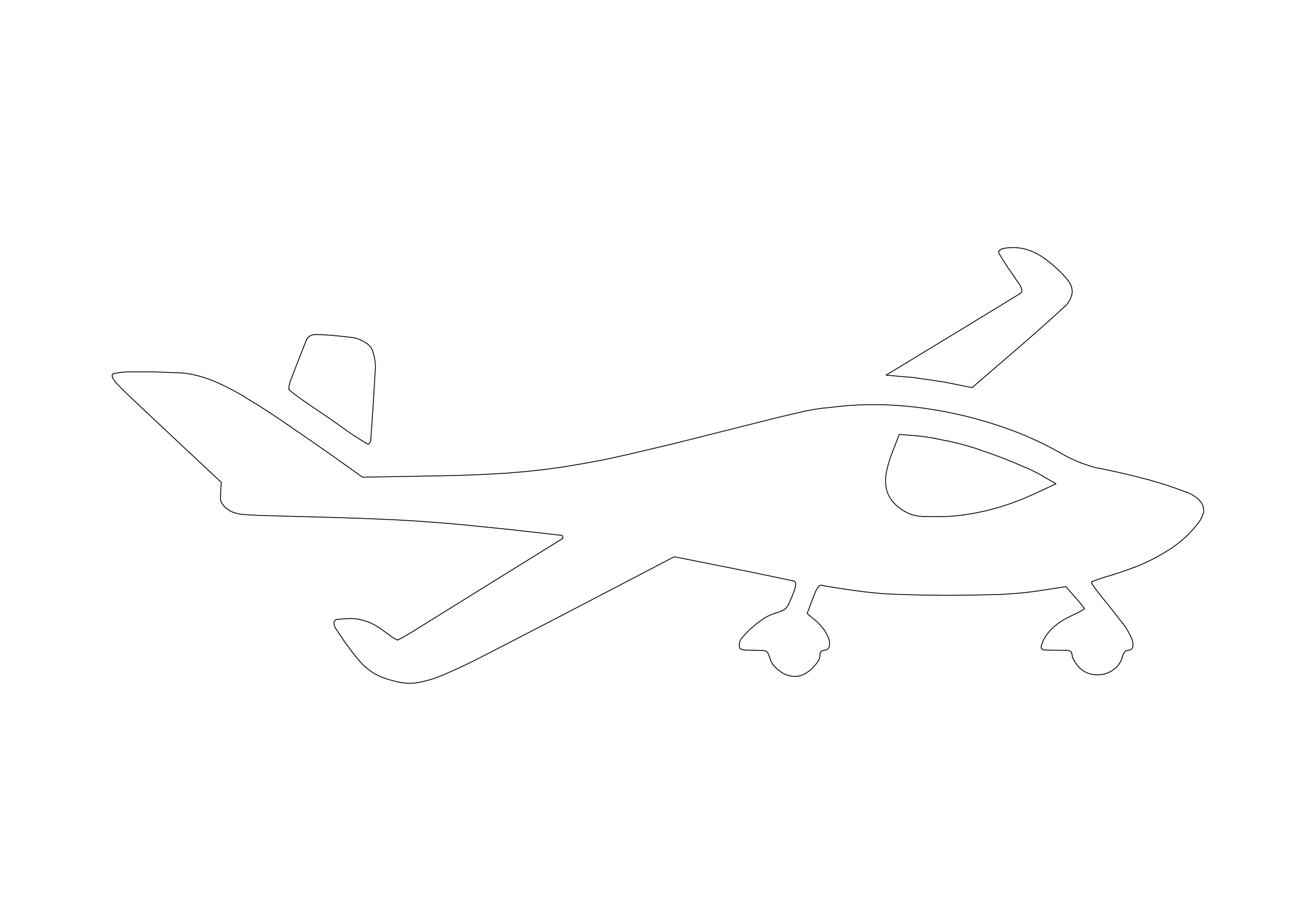 Free Airplane Symbol CAD Block Icon – DWG, DXF, PDF Format