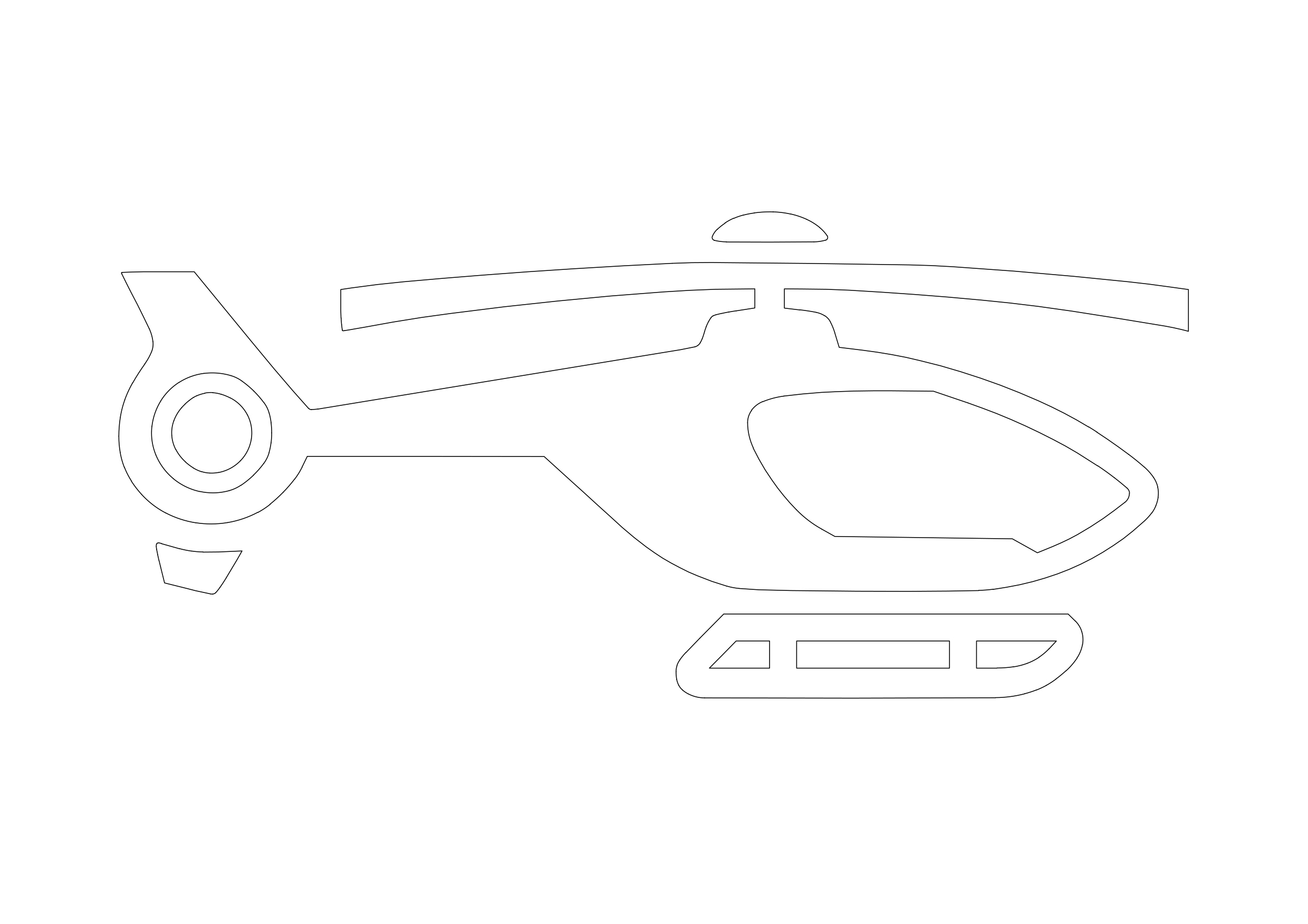 Free Helicopter Symbol CAD Block Icon – DWG, DXF, PDF Format