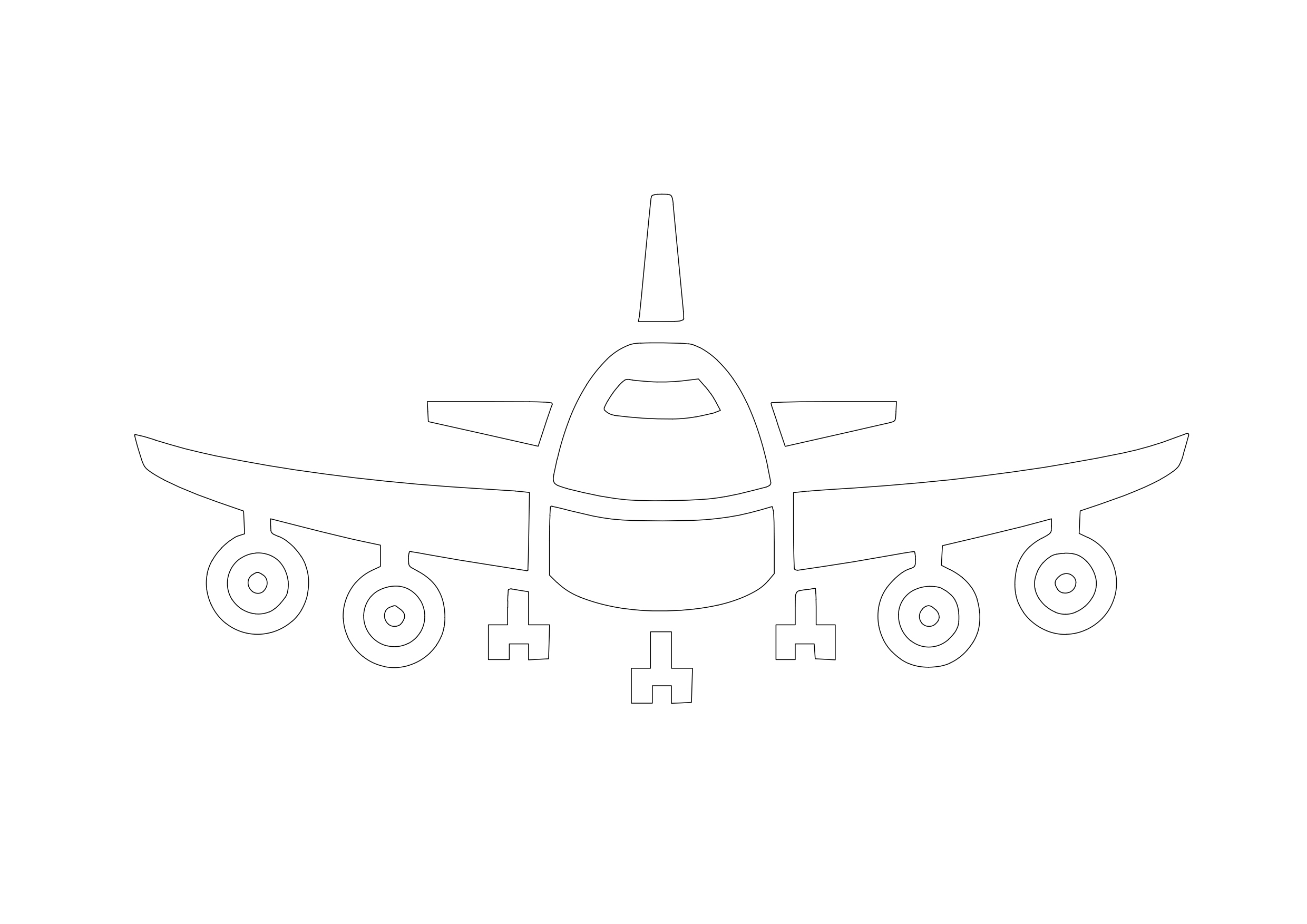 Free Airplane Symbol CAD Block Icon – DWG, DXF, PDF Format