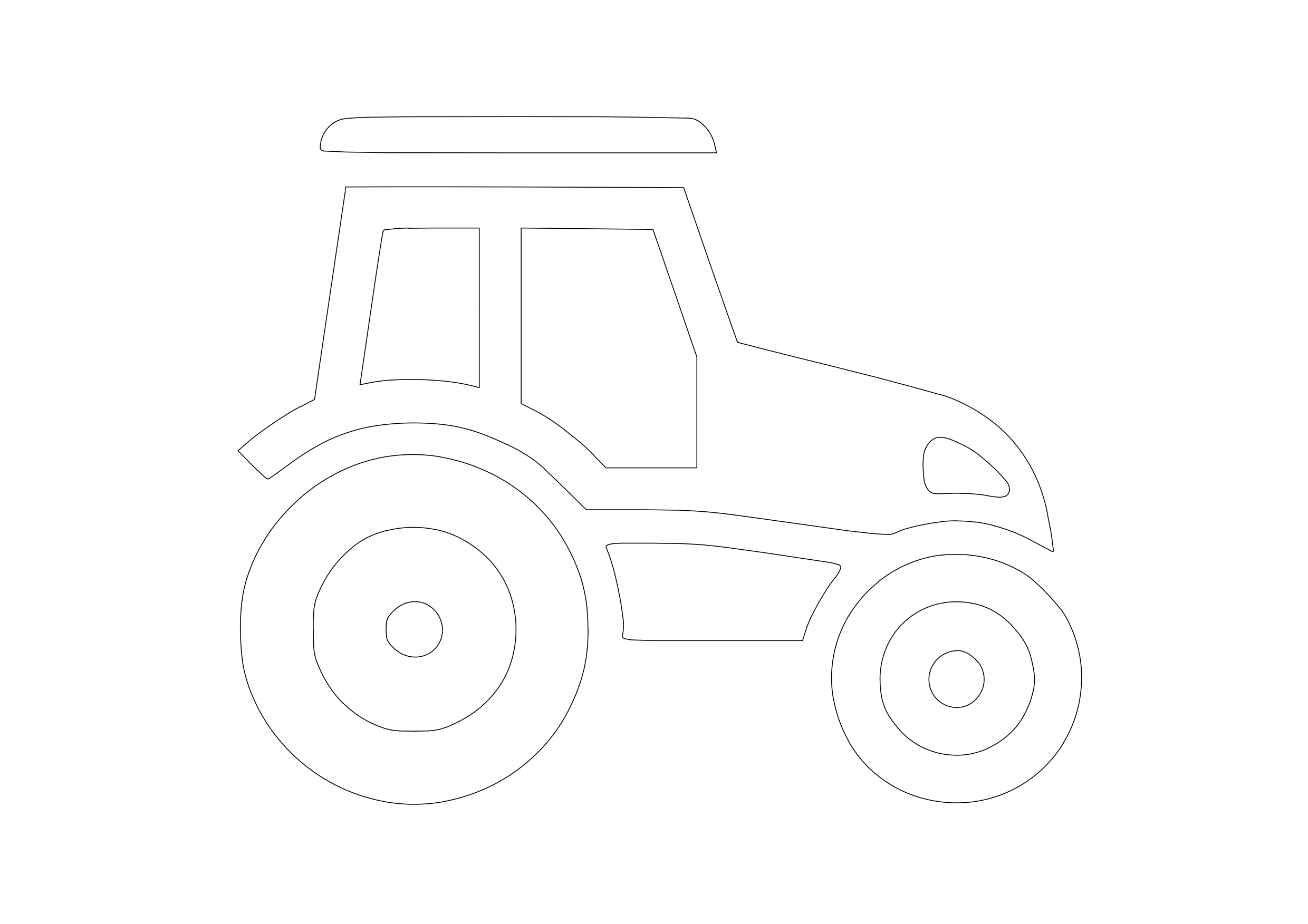 Free Tractor Symbol CAD Block Icon – DWG, DXF, PDF Format