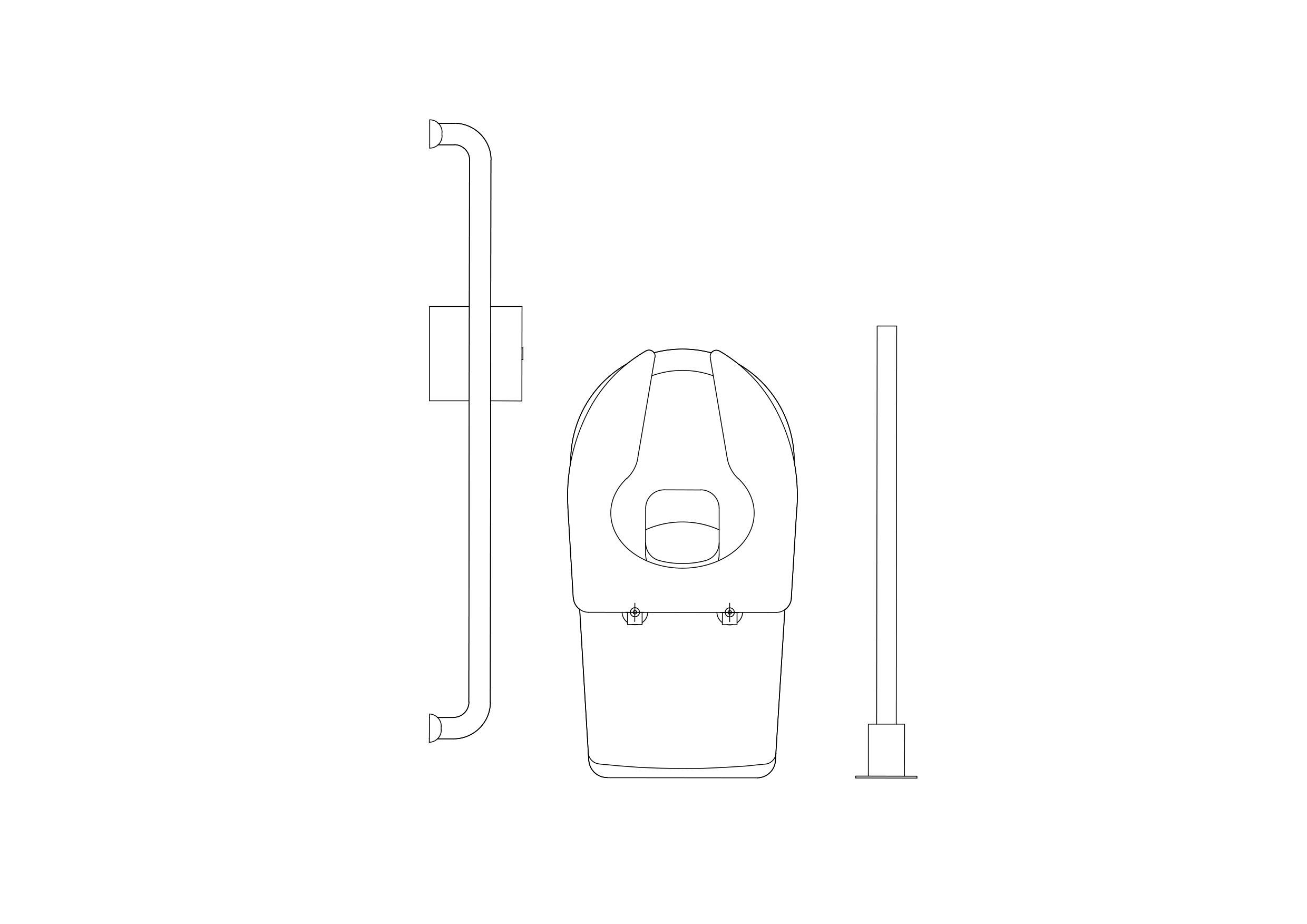 Free Accessible Toilet Top View CAD Block – DWG, DXF, PDF Format