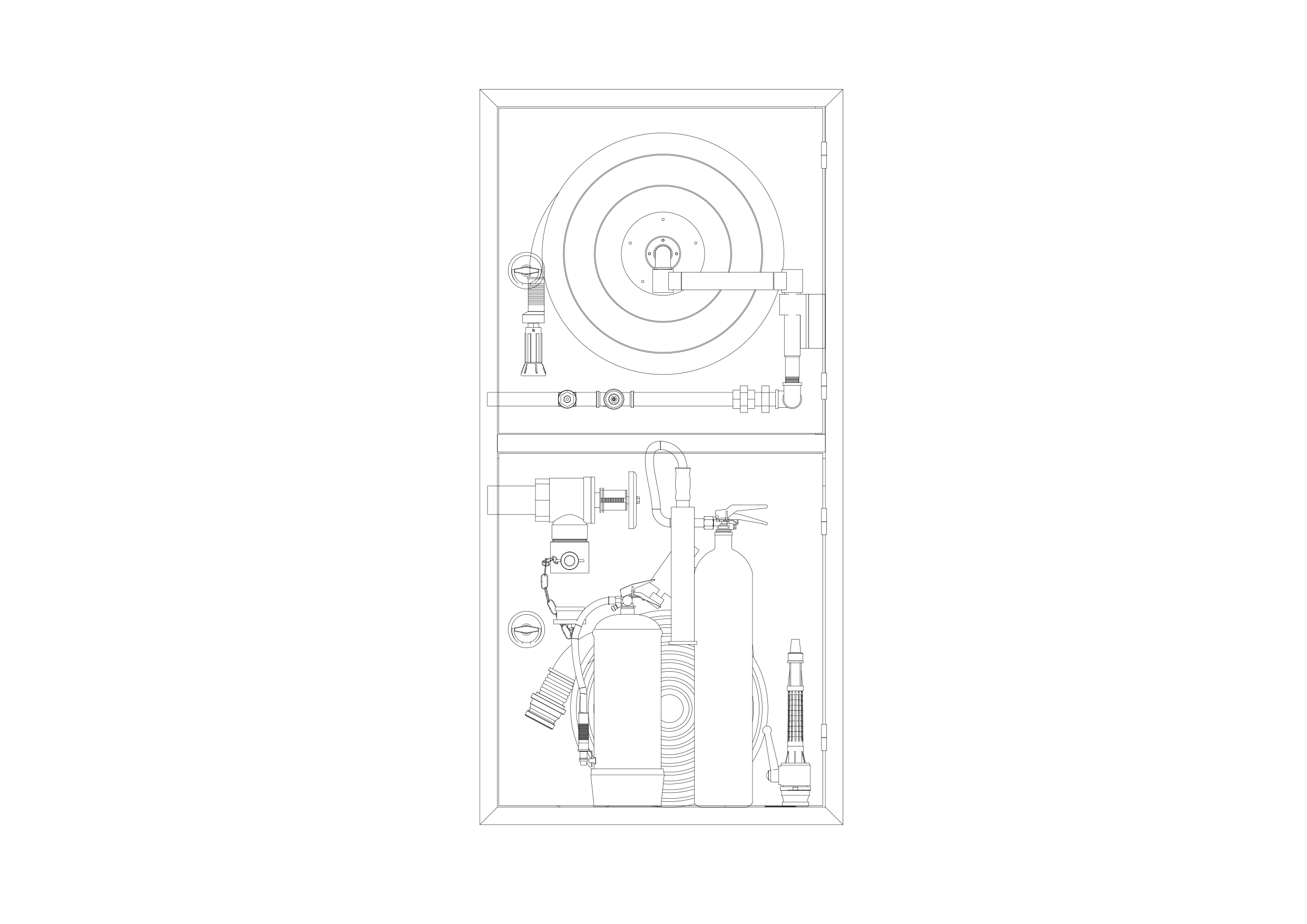 Free Fire Hose Elevation CAD Block – DWG, DXF, PDF Format