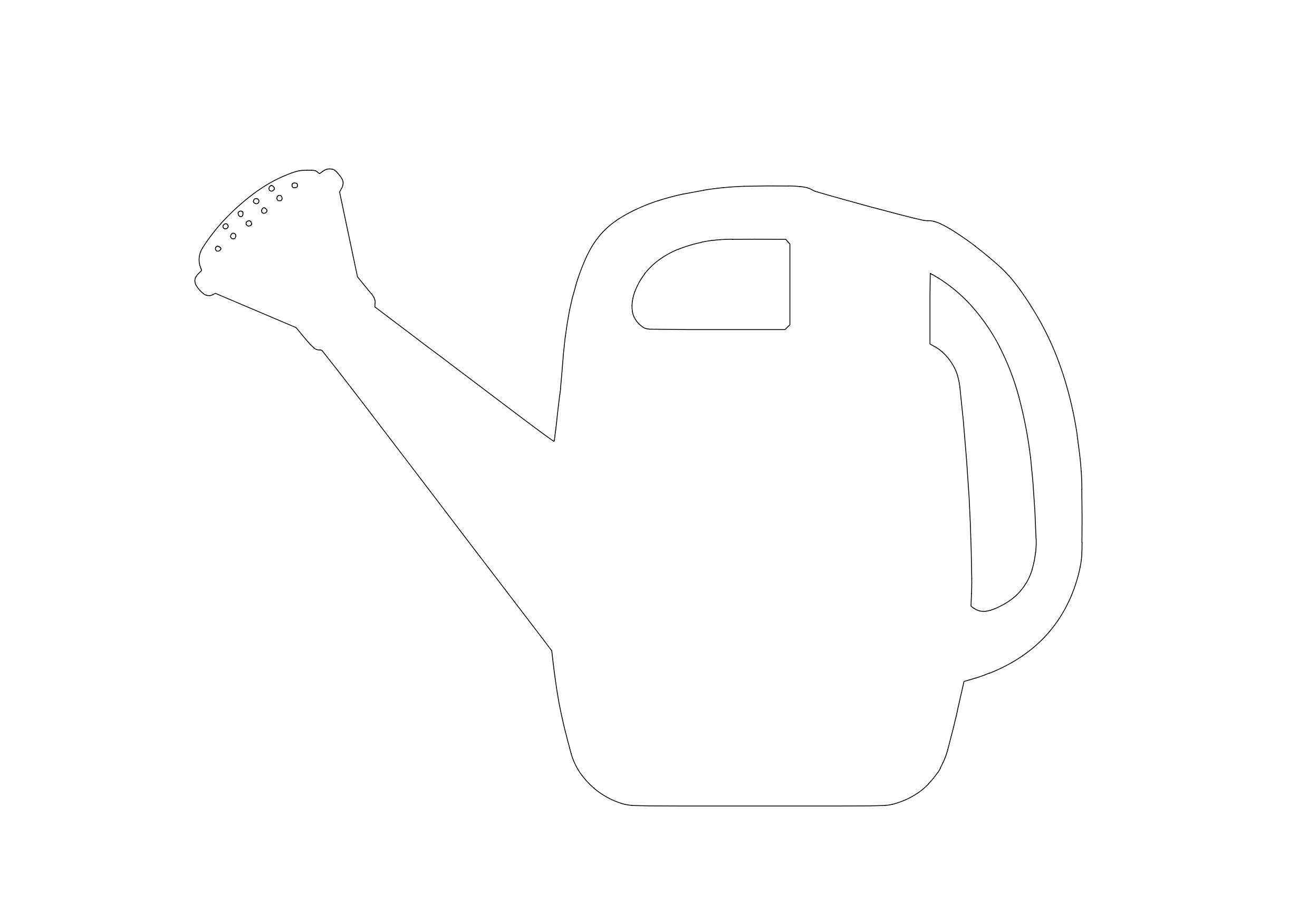 Free Watering Can CAD Block – DWG, DXF, PDF Format