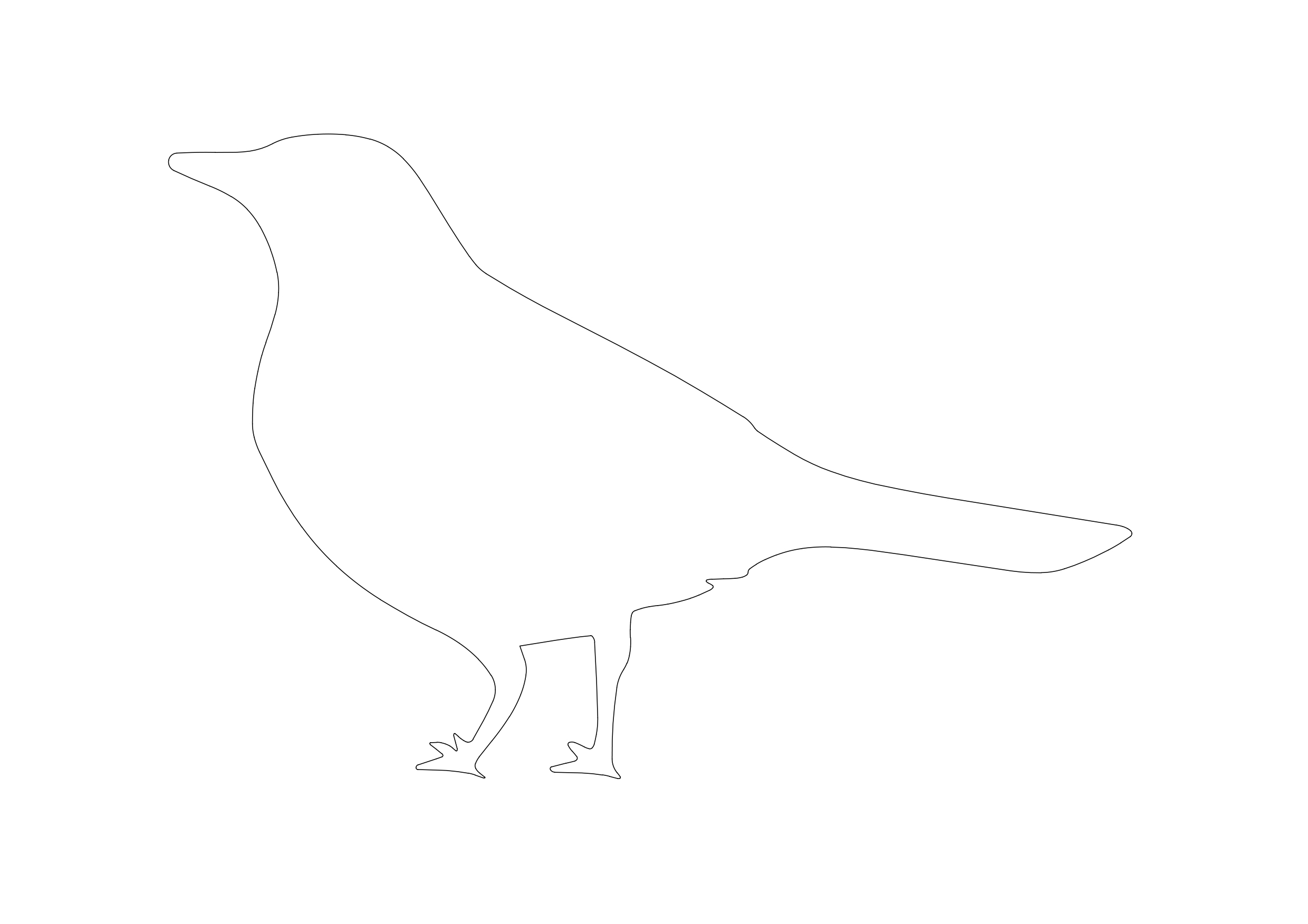 Free Raven CAD Block – DWG, DXF, PDF Format