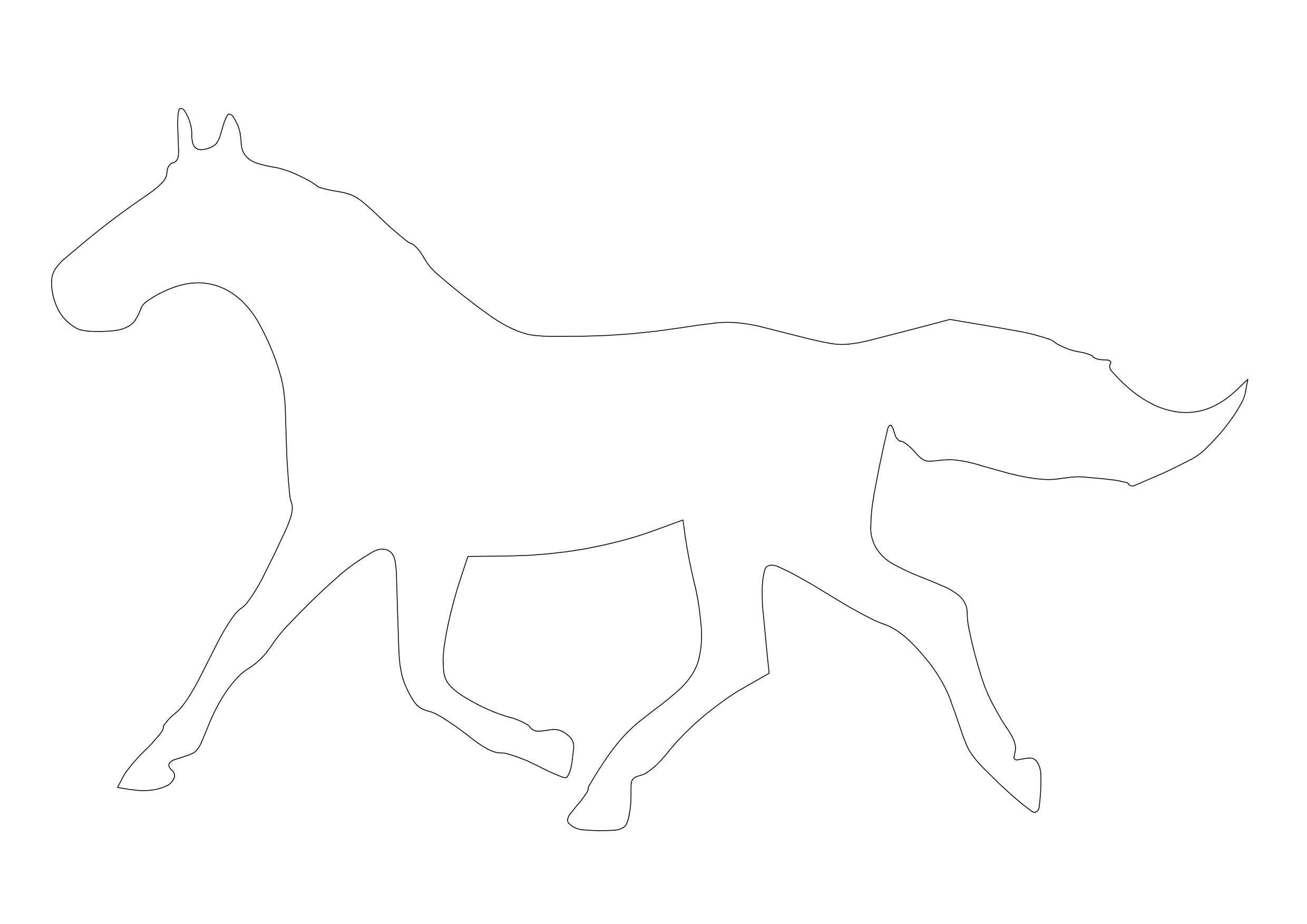 Free Horse CAD Block – DWG, DXF, PDF Format