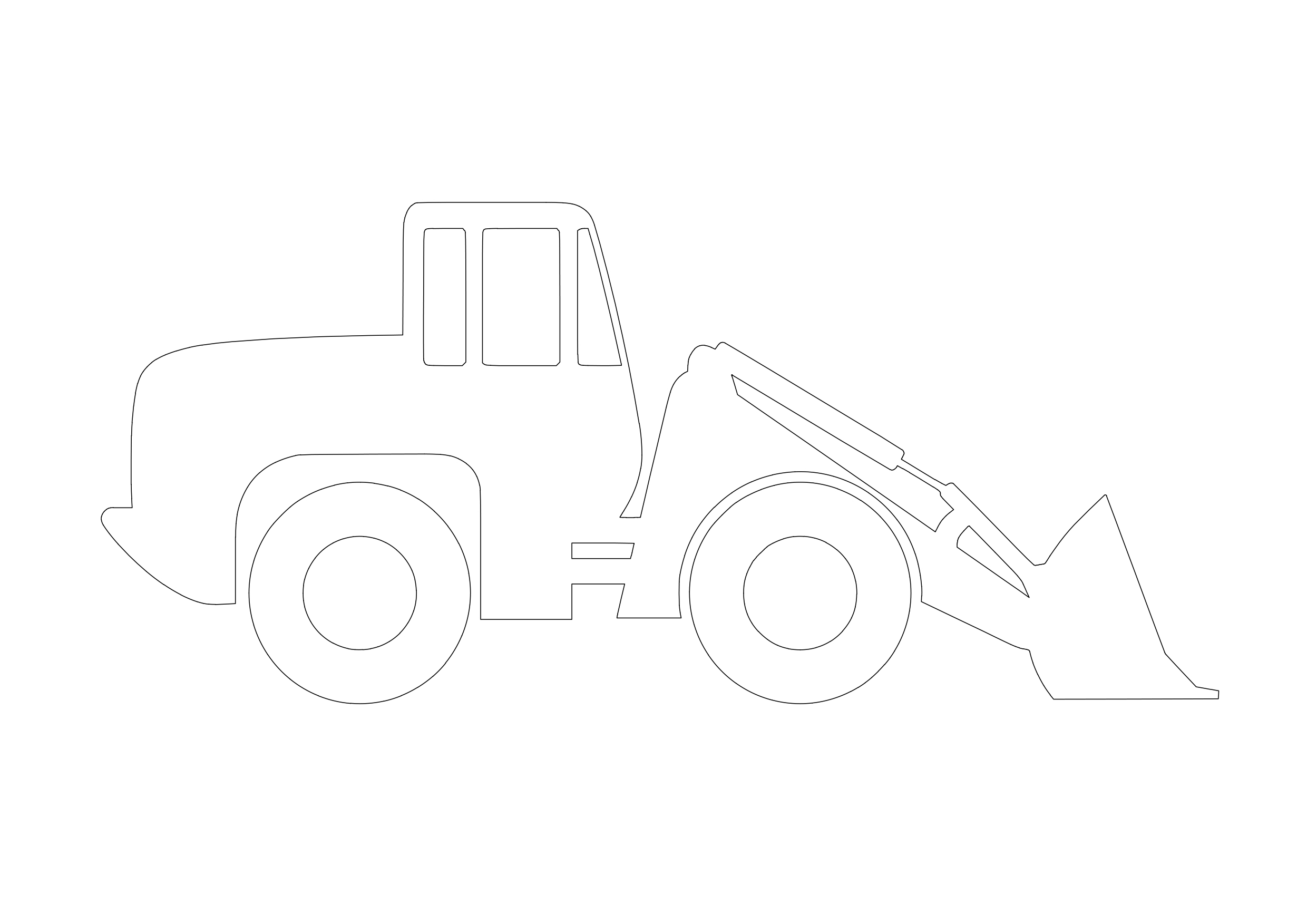 Free Construction Vehicle Elevation CAD Block – DWG, DXF, PDF Format
