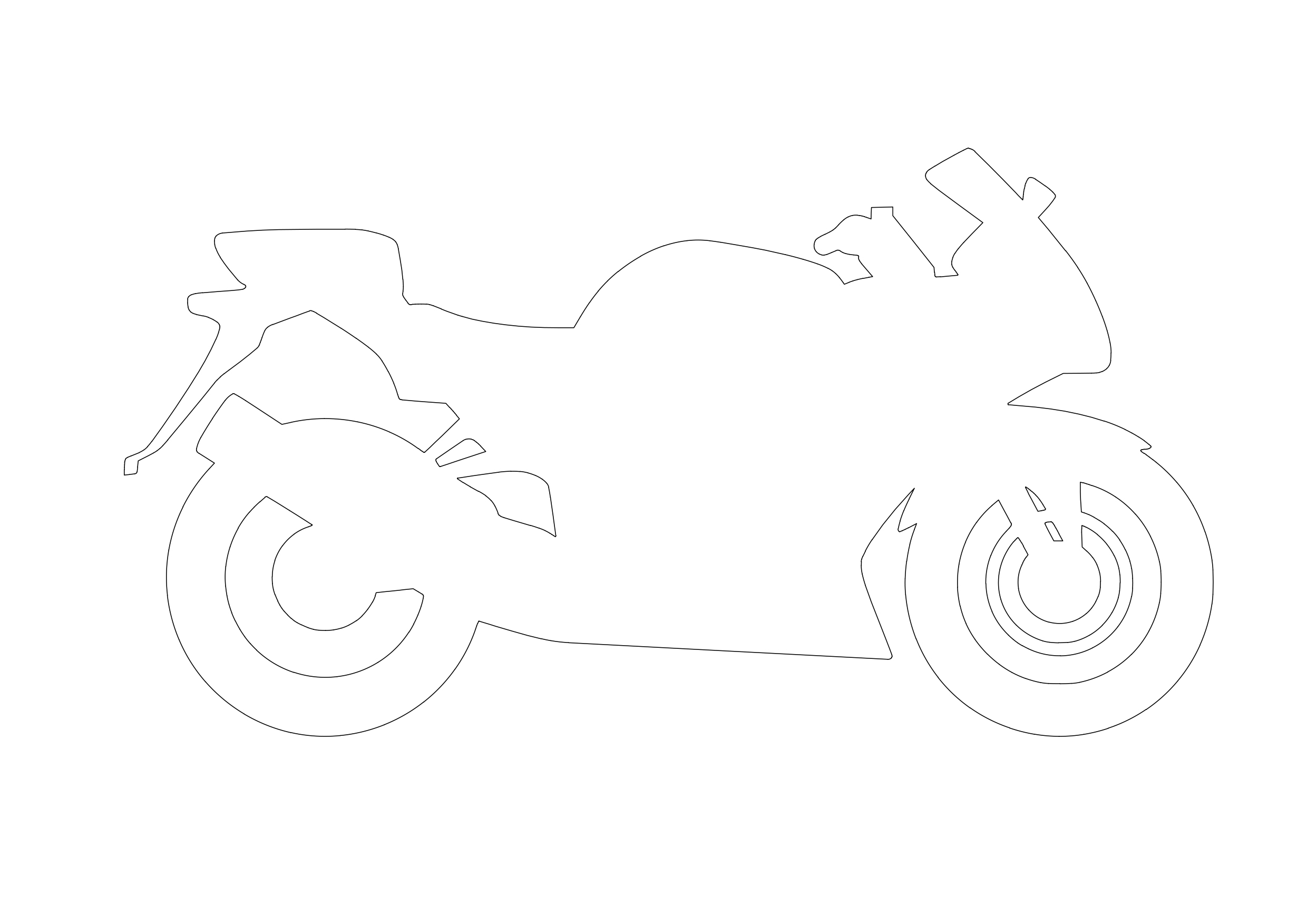 Free Super Bike Elevation CAD Block – DWG, DXF, PDF Format