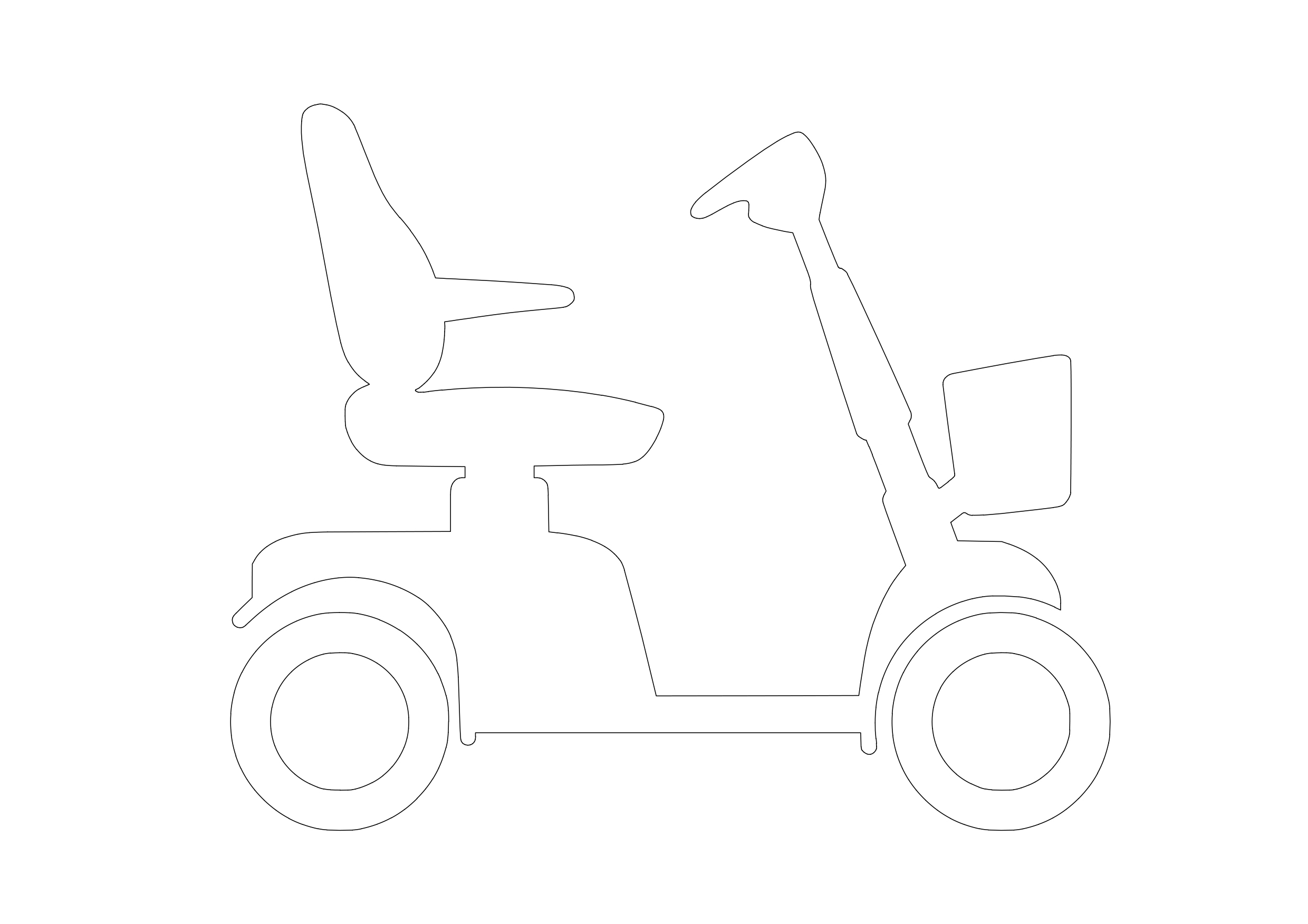 Free Scooter Elevation CAD Block – DWG, DXF, PDF Format
