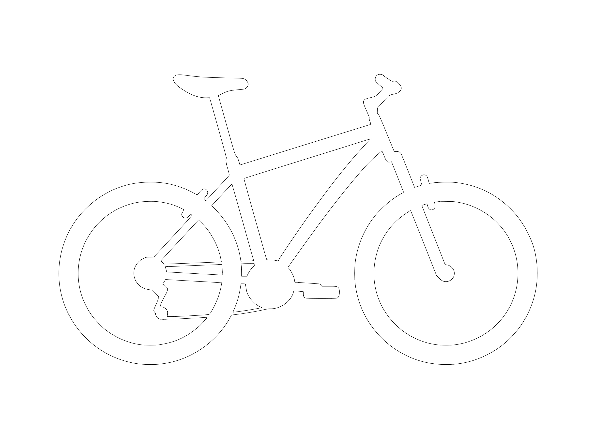 Free Bicycle Elevation CAD Block – DWG, DXF, PDF Format