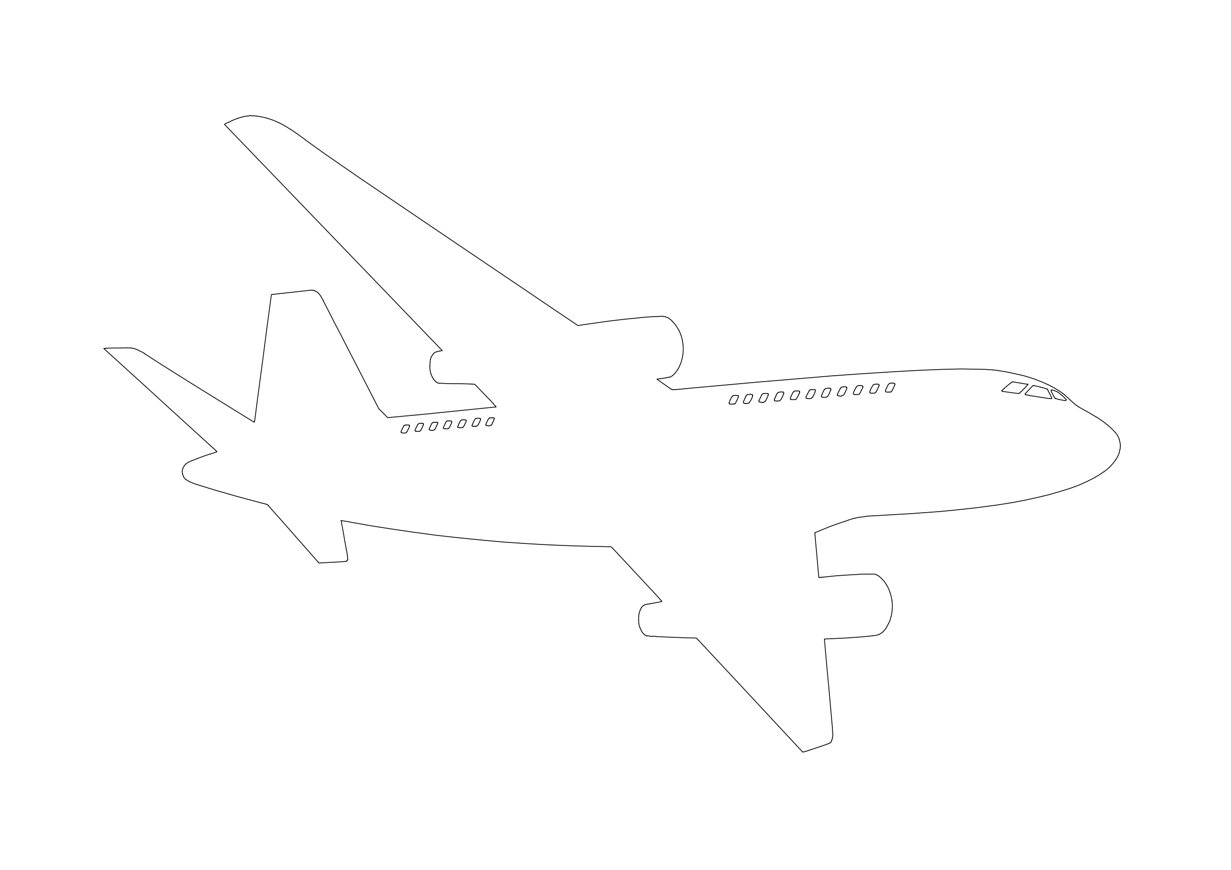 Free Airplane Elevation CAD Block – DWG, DXF, PDF Format