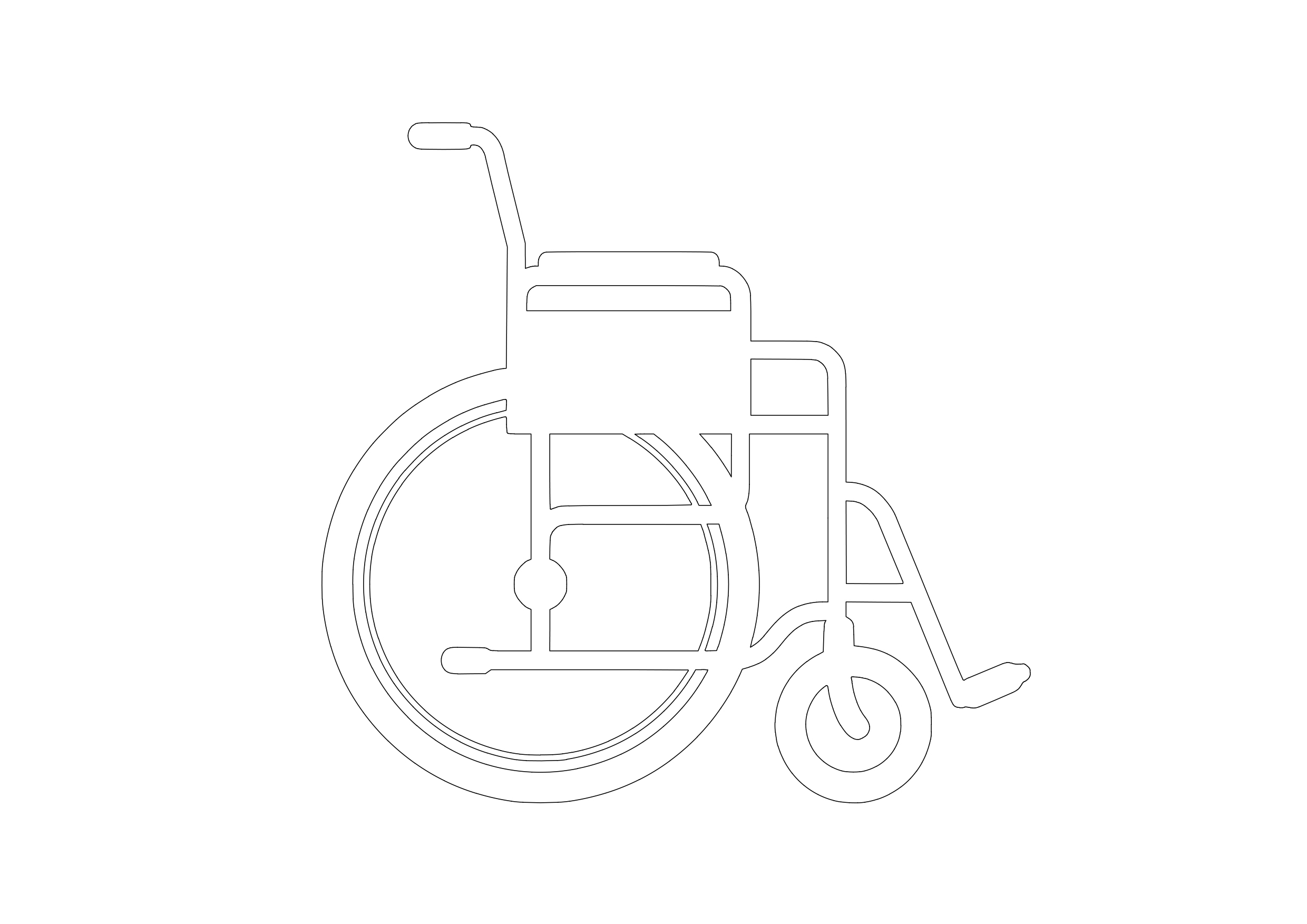 Free Wheelchair CAD Block – DWG, DXF, PDF Format