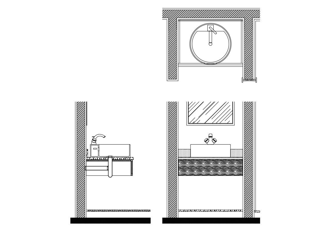 Free Bathroom detail CAD Drawing – DWG, DXF, PDF Format