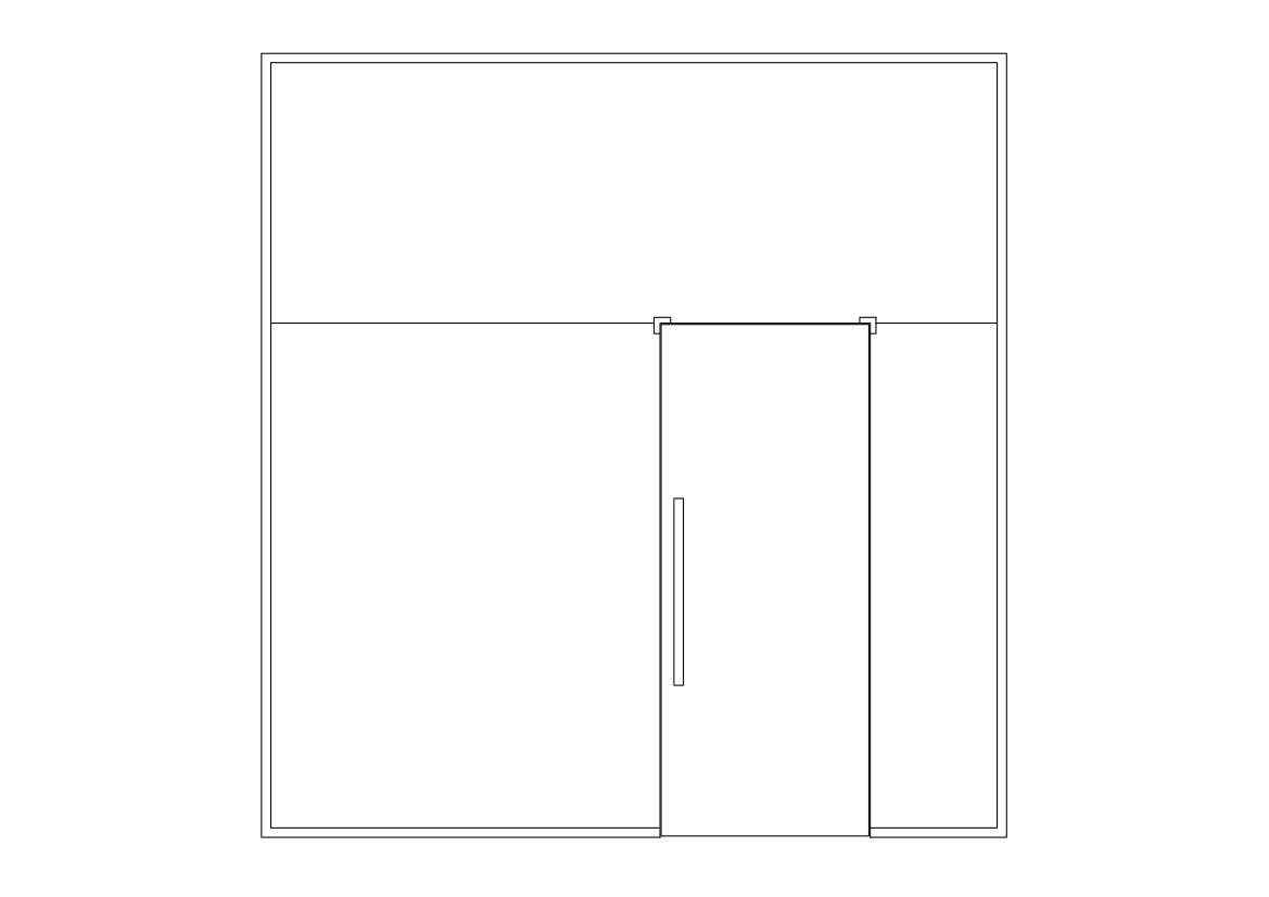 Free Single Glass Door Elevation CAD Block – DWG, DXF, PDF Format