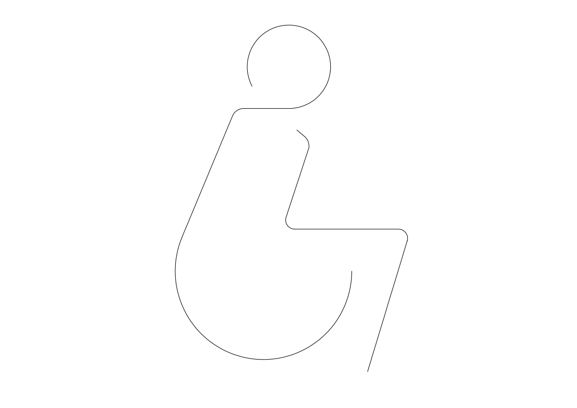 Free International Symbol for Access CAD Block Icon – DWG, DXF, PDF Format