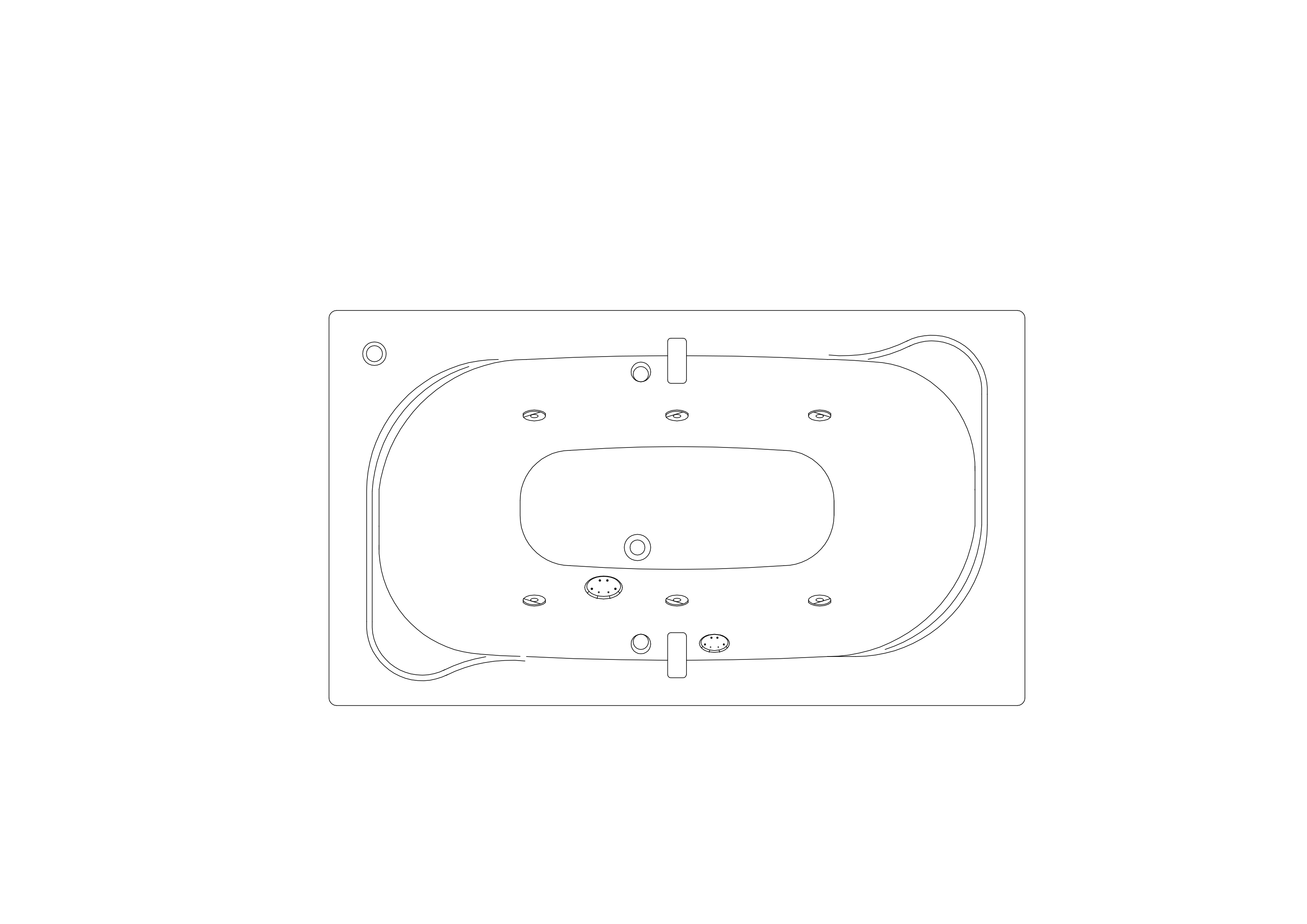 Free Bathtub Top View CAD Block – DWG, DXF, PDF Format