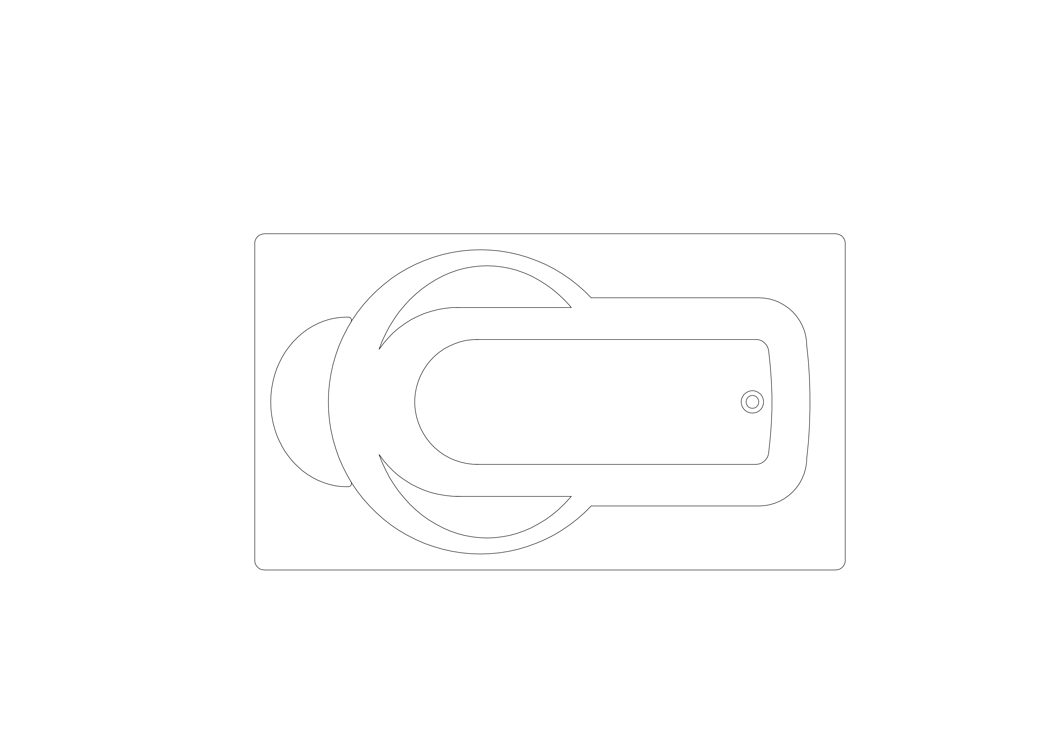 Free Bathtub Top View CAD Block – DWG, DXF, PDF Format