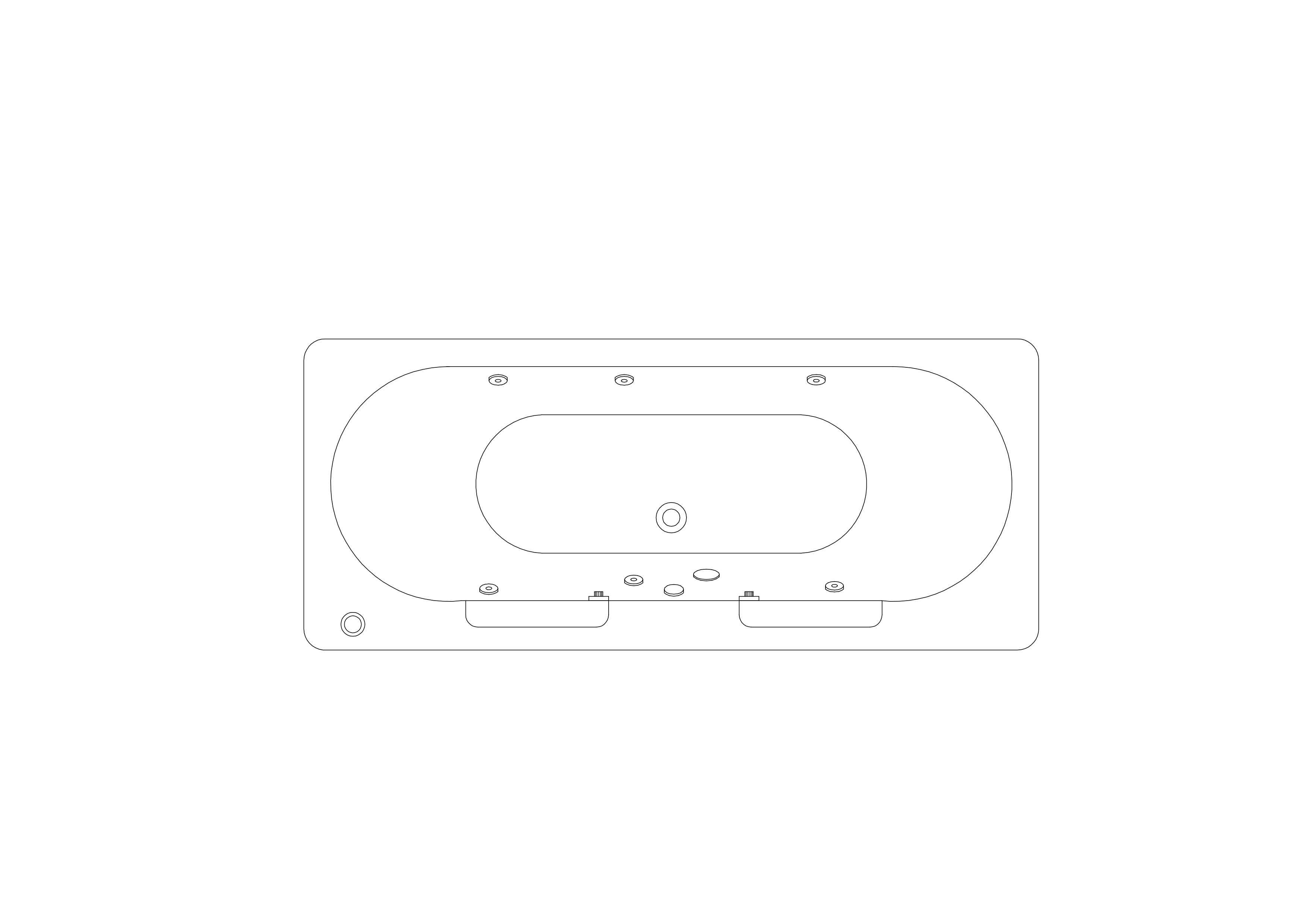 Free Bathtub Top View CAD Block – DWG, DXF, PDF Format