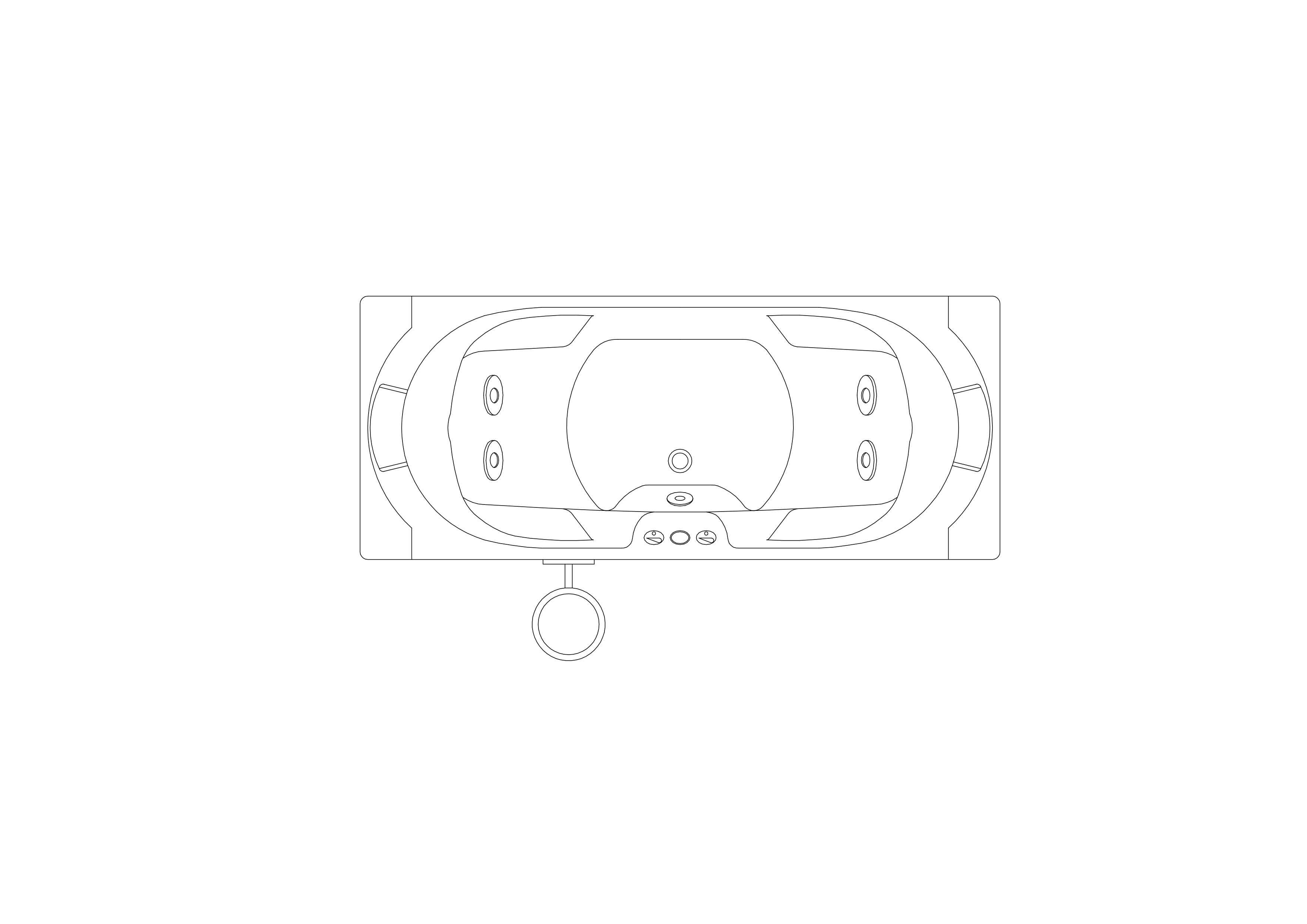 Free Bathtub Top View CAD Block – DWG, DXF, PDF Format