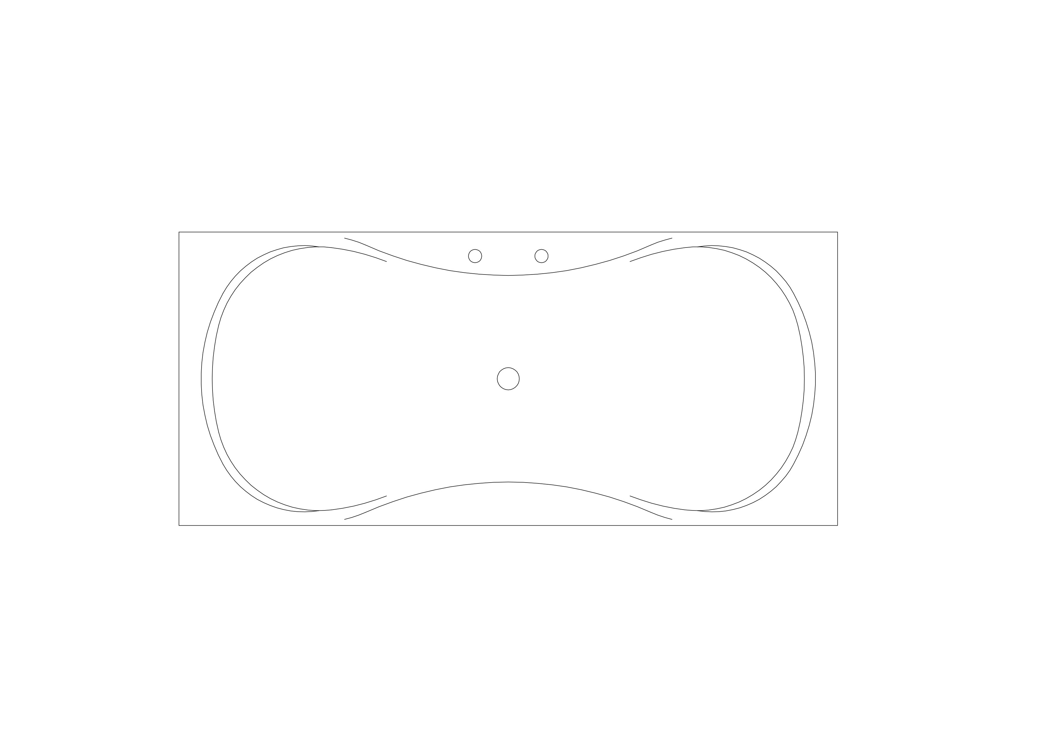 Free Bathtub Top View CAD Block – DWG, DXF, PDF Format