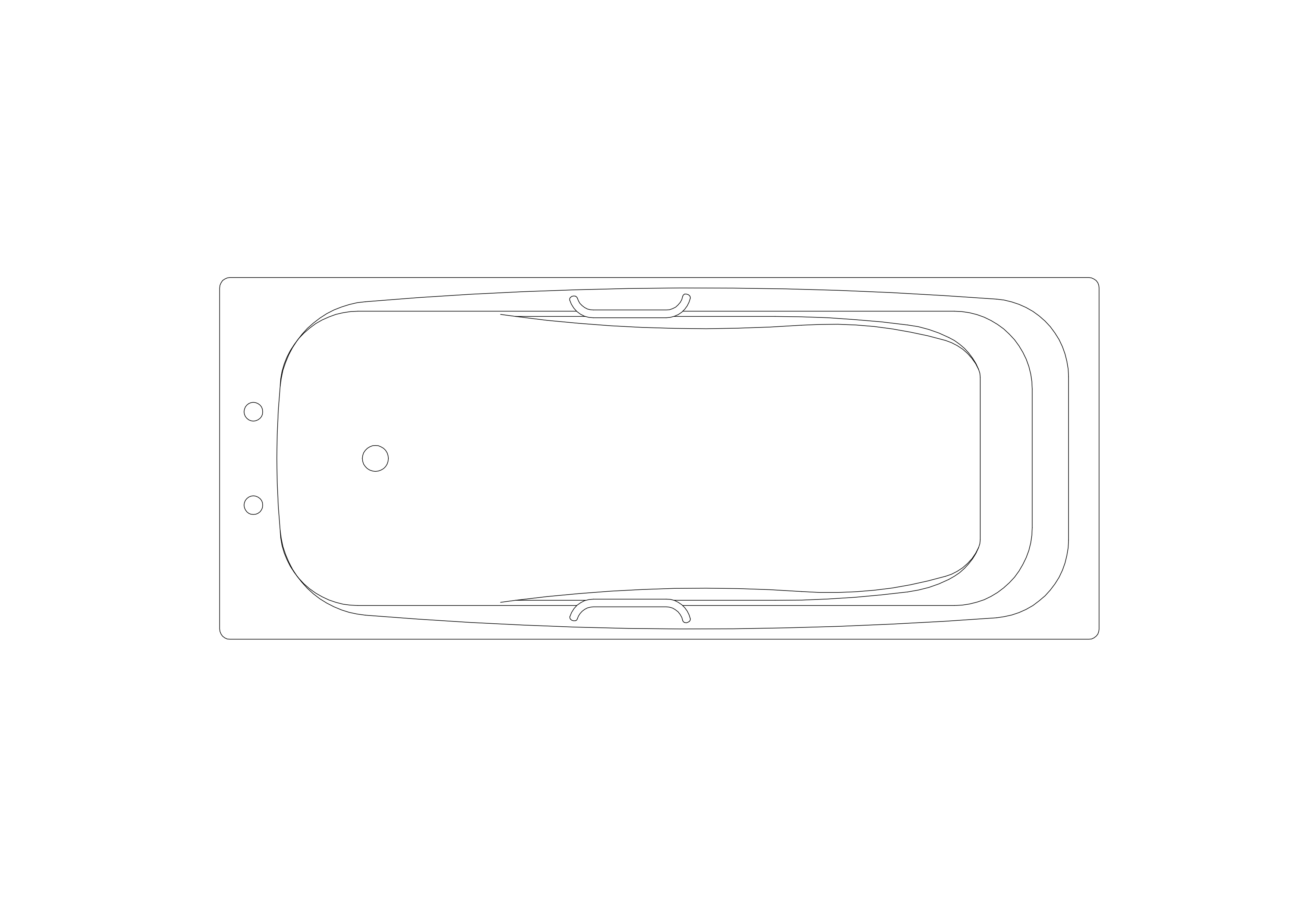 Free Bathtub Top View CAD Block – DWG, DXF, PDF Format