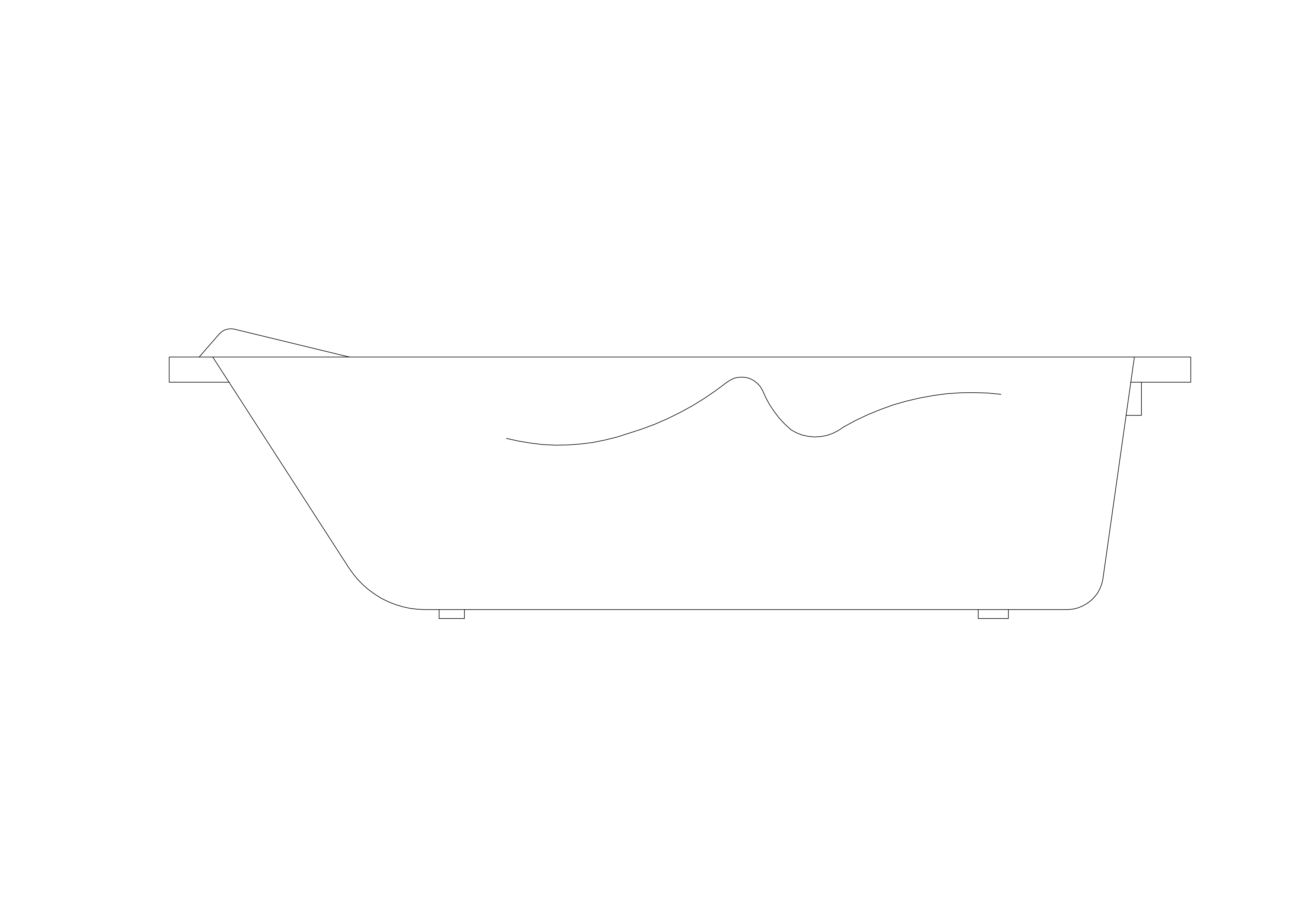Free Bathtub Elevation CAD Block – DWG, DXF, PDF Format