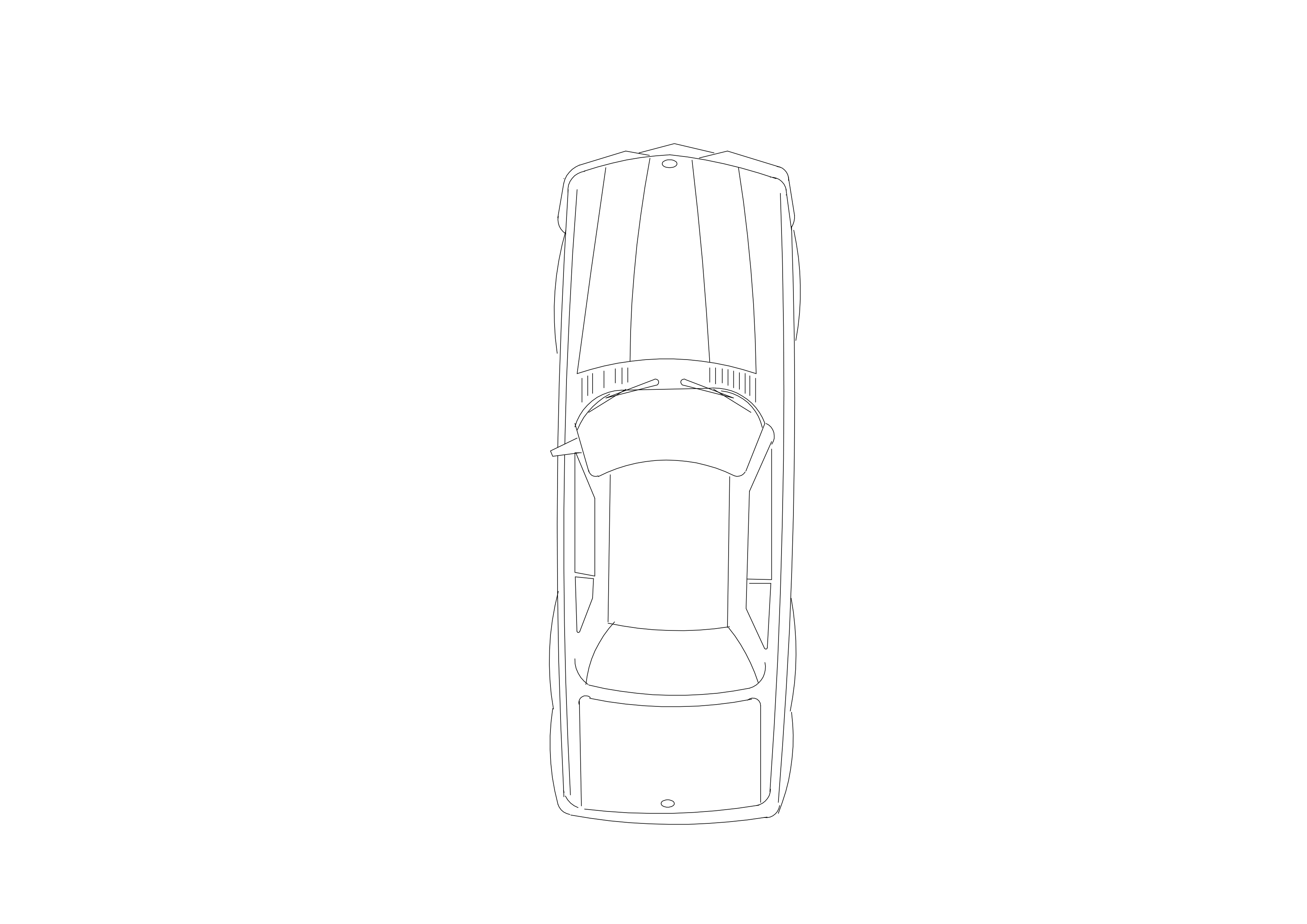 Free Car Top View CAD Block – DWG, DXF, PDF Format