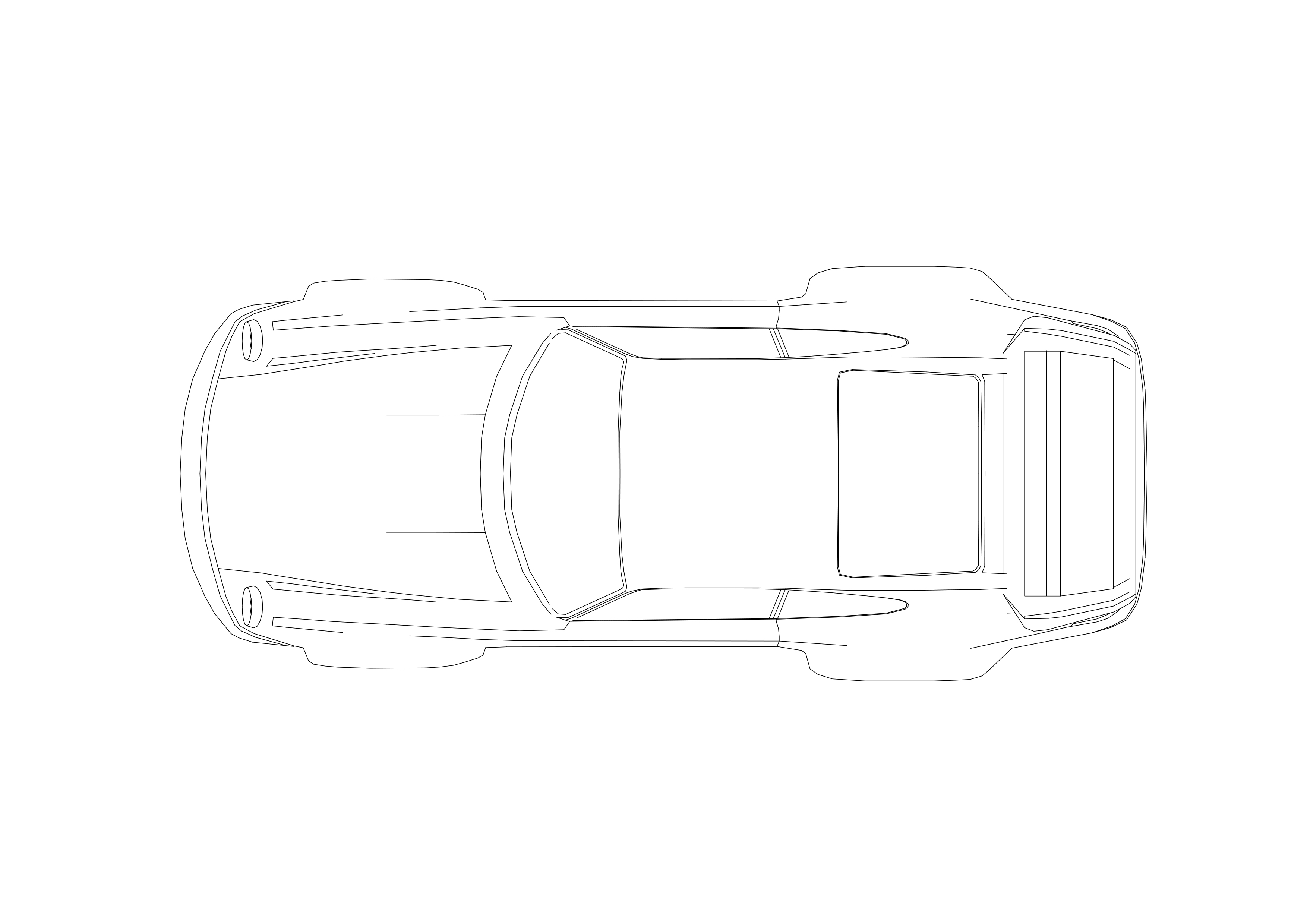 Free Porsche Top View CAD Block – DWG, DXF, PDF Format