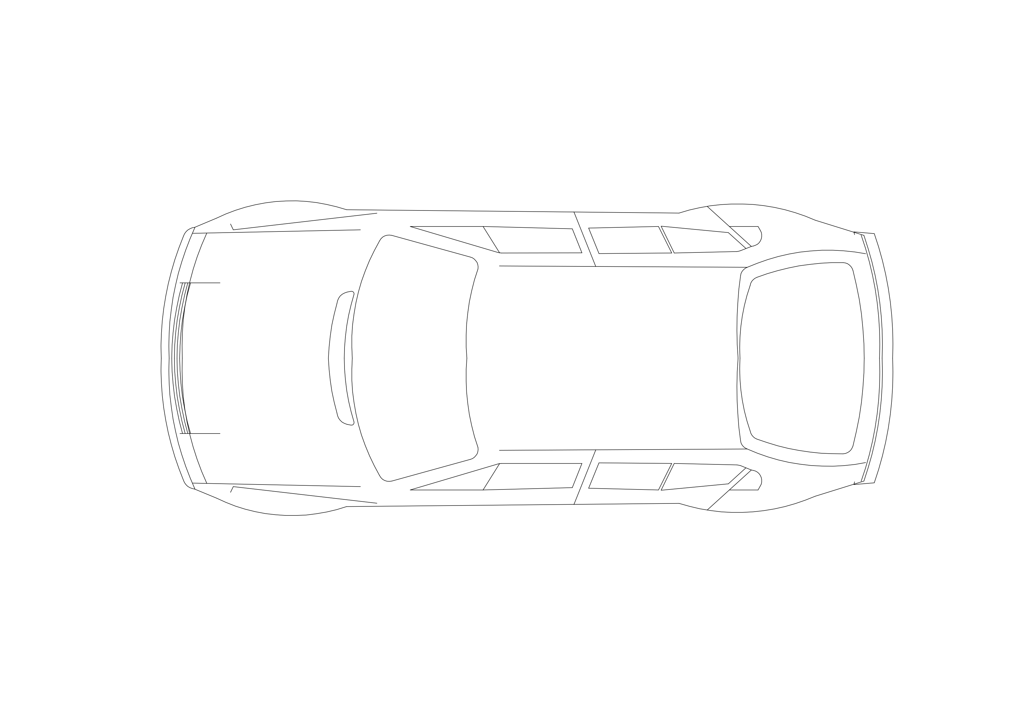 Free Car Top View CAD Block – DWG, DXF, PDF Format